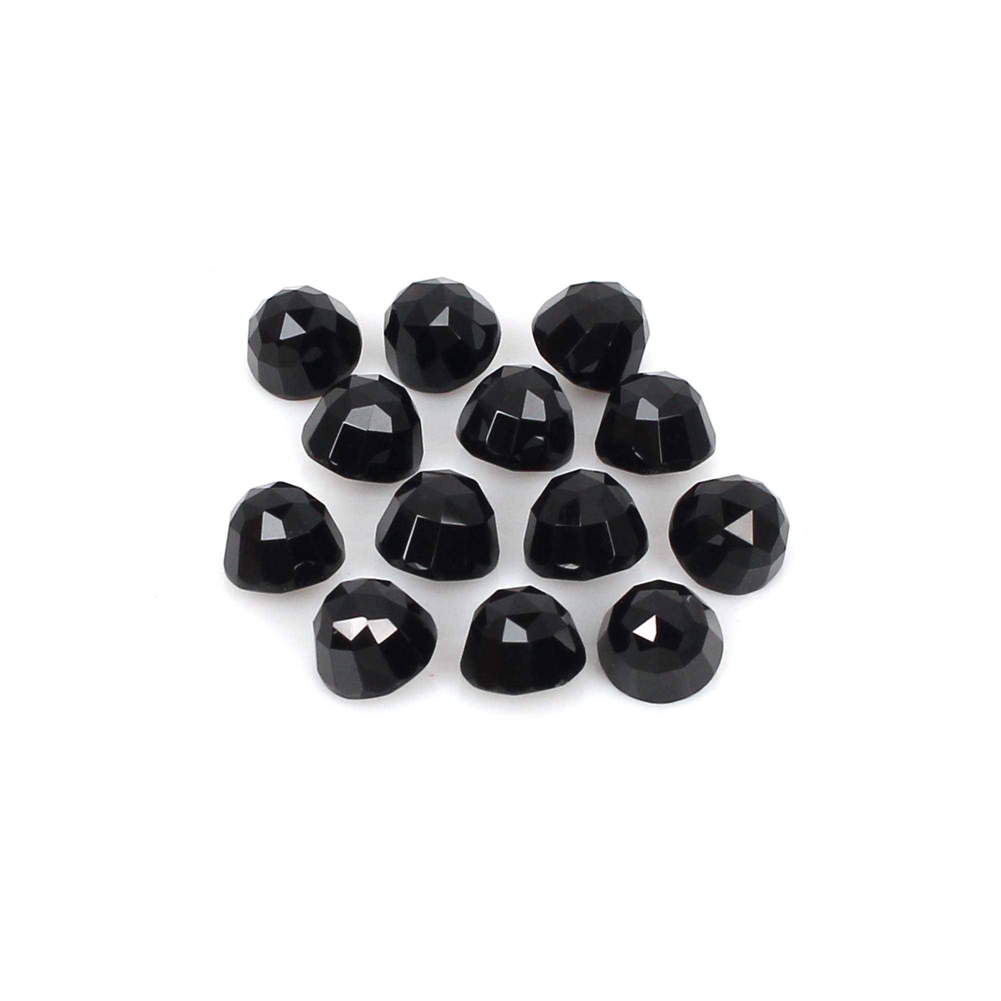 5Pcs Natural Black Onyx 10x10mm Bullet Cut 2360cts Loose Gemstone