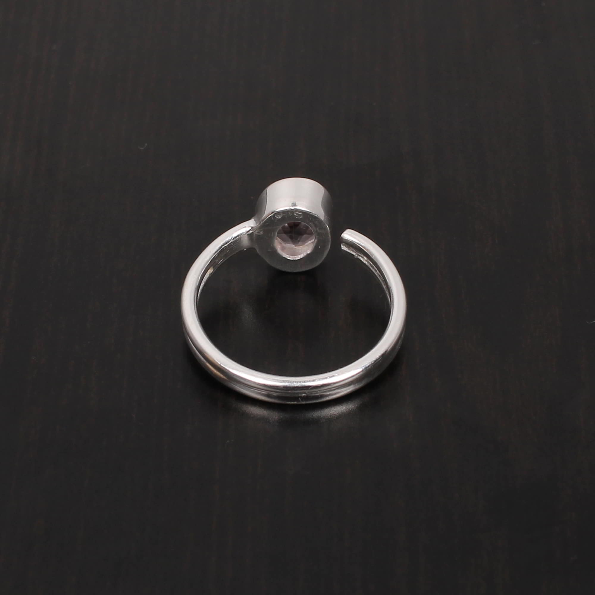 Purple Amethyst 8x6mm Oval Cut 244Gram Stackable 925 Sterling Silver Ring