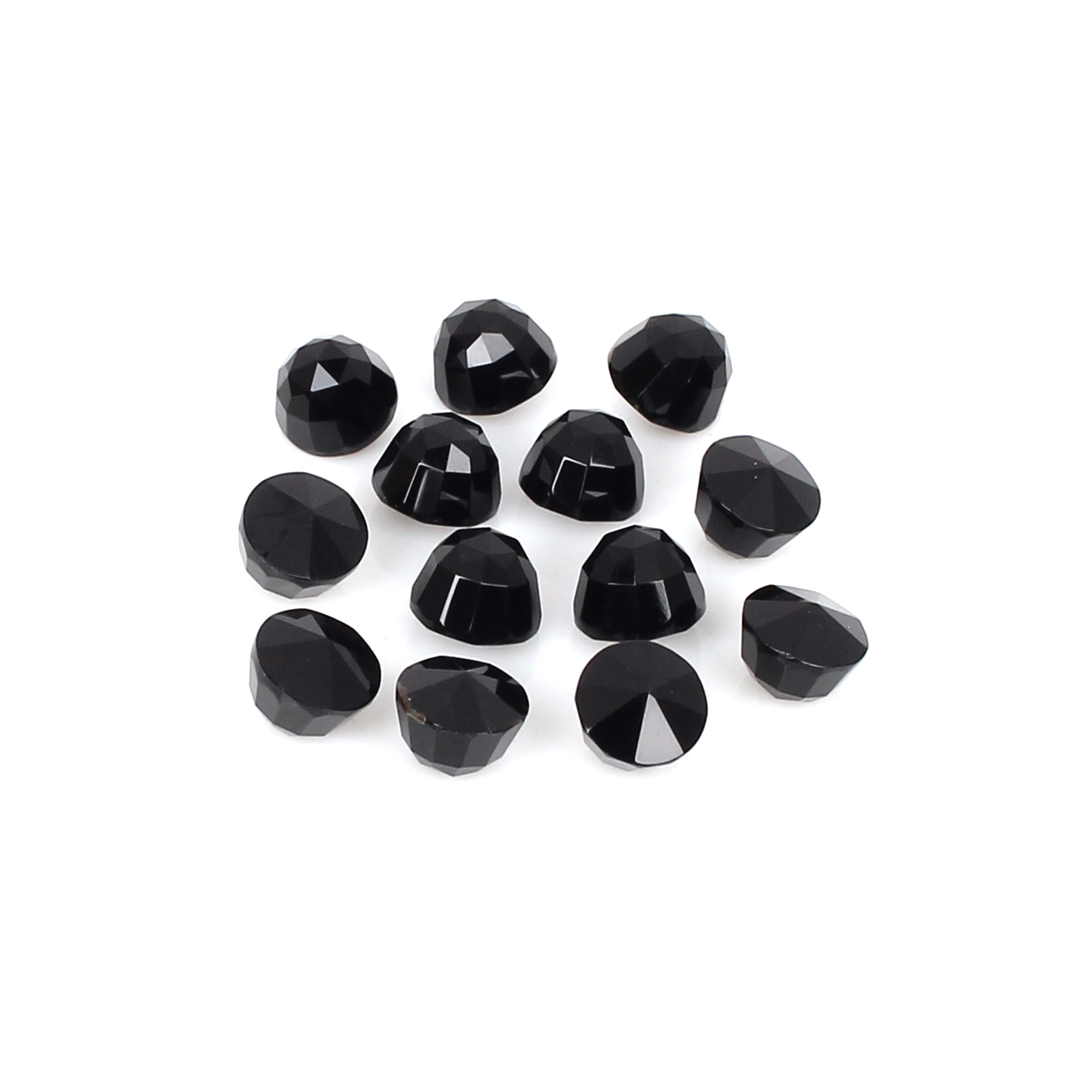 5Pcs Natural Black Onyx 10x10mm Bullet Cut 2360cts Loose Gemstone
