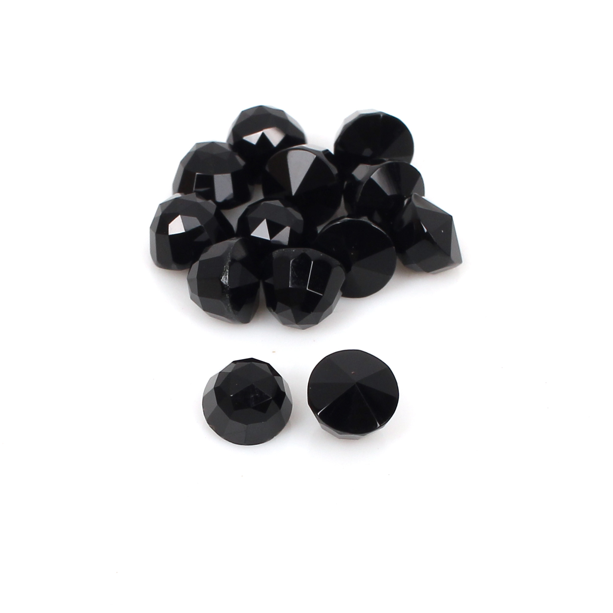 5Pcs Natural Black Onyx 10x10mm Bullet Cut 2360cts Loose Gemstone