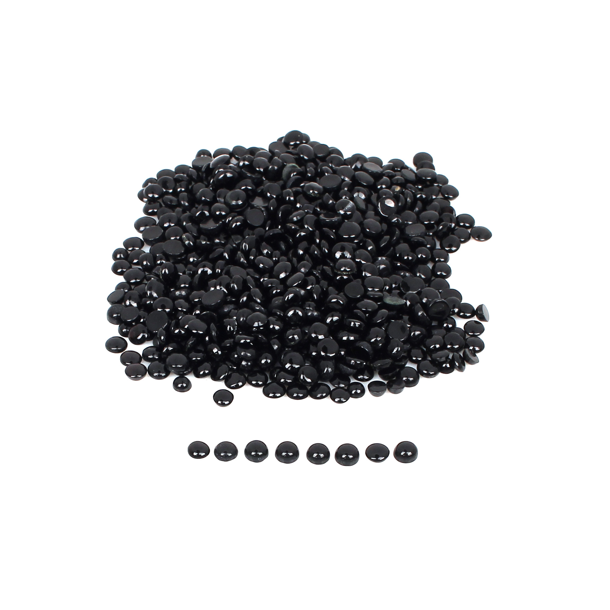 Natural Black Onyx 3x3mm Round Cut 180cts Loose Gemstone