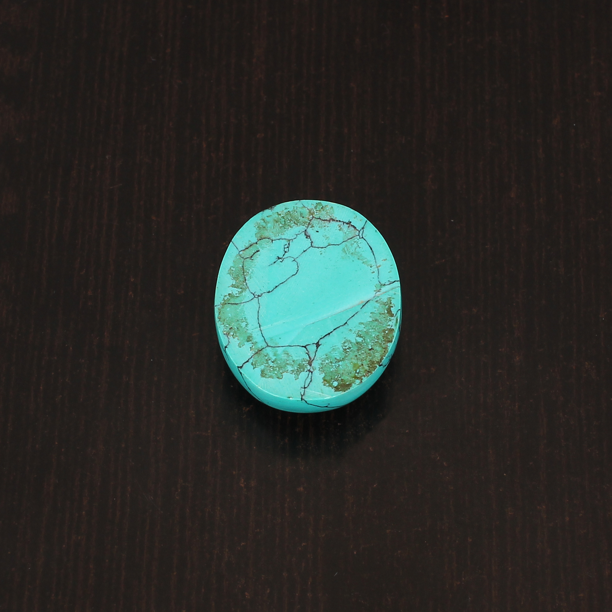 Green Synthetic Turquoise Gemstone Cabochon Cut 345 Carat 25x21 mm Loose Stone for Jewelry