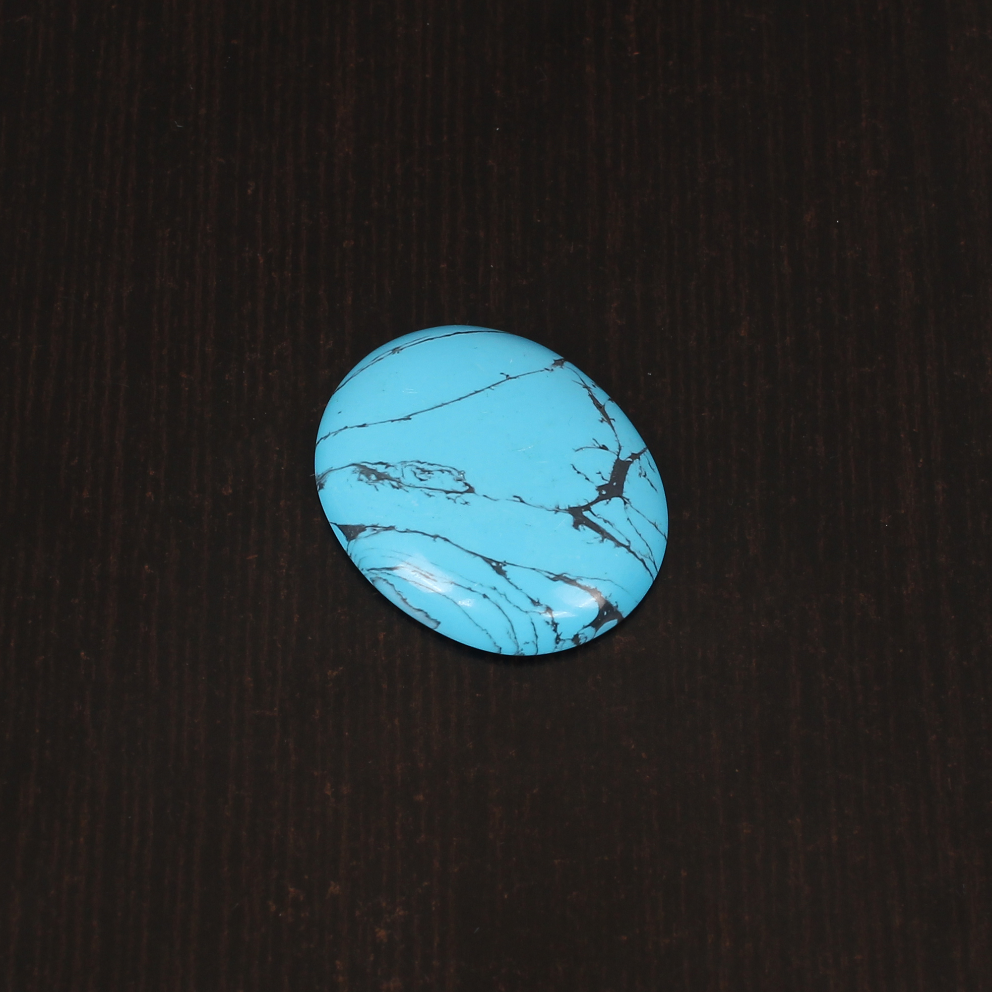 Blue Synthetic Turquoise Gemstone Cabochon Cut 235 Carat 29x24 mm Loose Stone for Jewelry Making