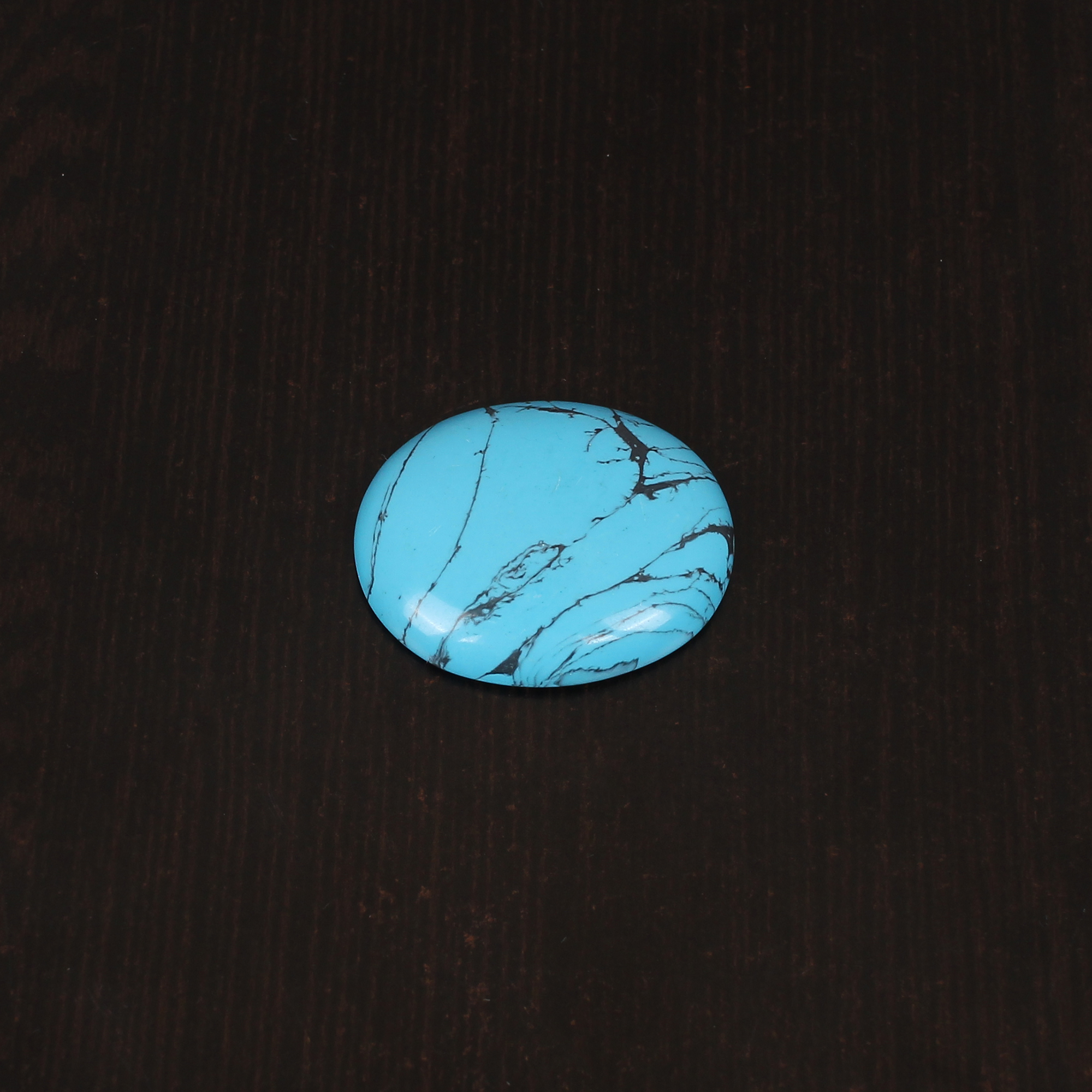 Blue Synthetic Turquoise Gemstone Cabochon Cut 235 Carat 29x24 mm Loose Stone for Jewelry Making