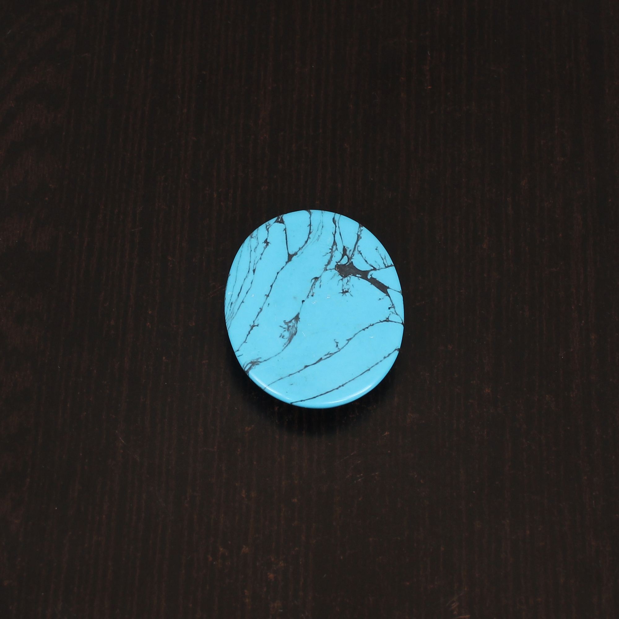 Blue Synthetic Turquoise Gemstone Cabochon Cut 235 Carat 29x24 mm Loose Stone for Jewelry Making