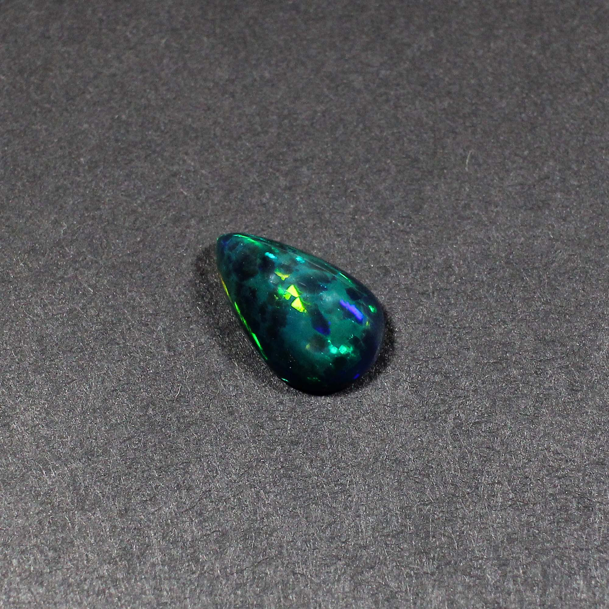 Natural Black Opal 15X9MM Pear Cabochon 315Cts 1 Piece Gemstone For Making Jewelry