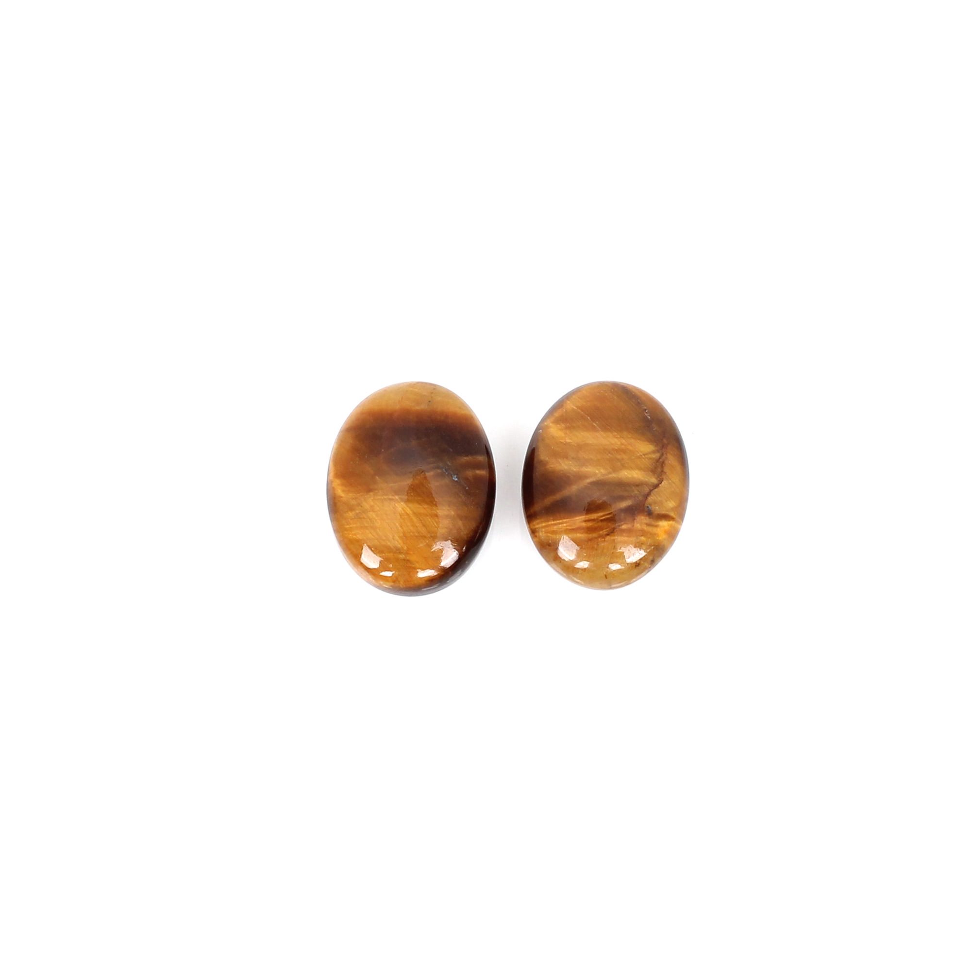 1pcs Tiger Eye 16x12mm Oval Cabochon 290cts Loose Gemstone