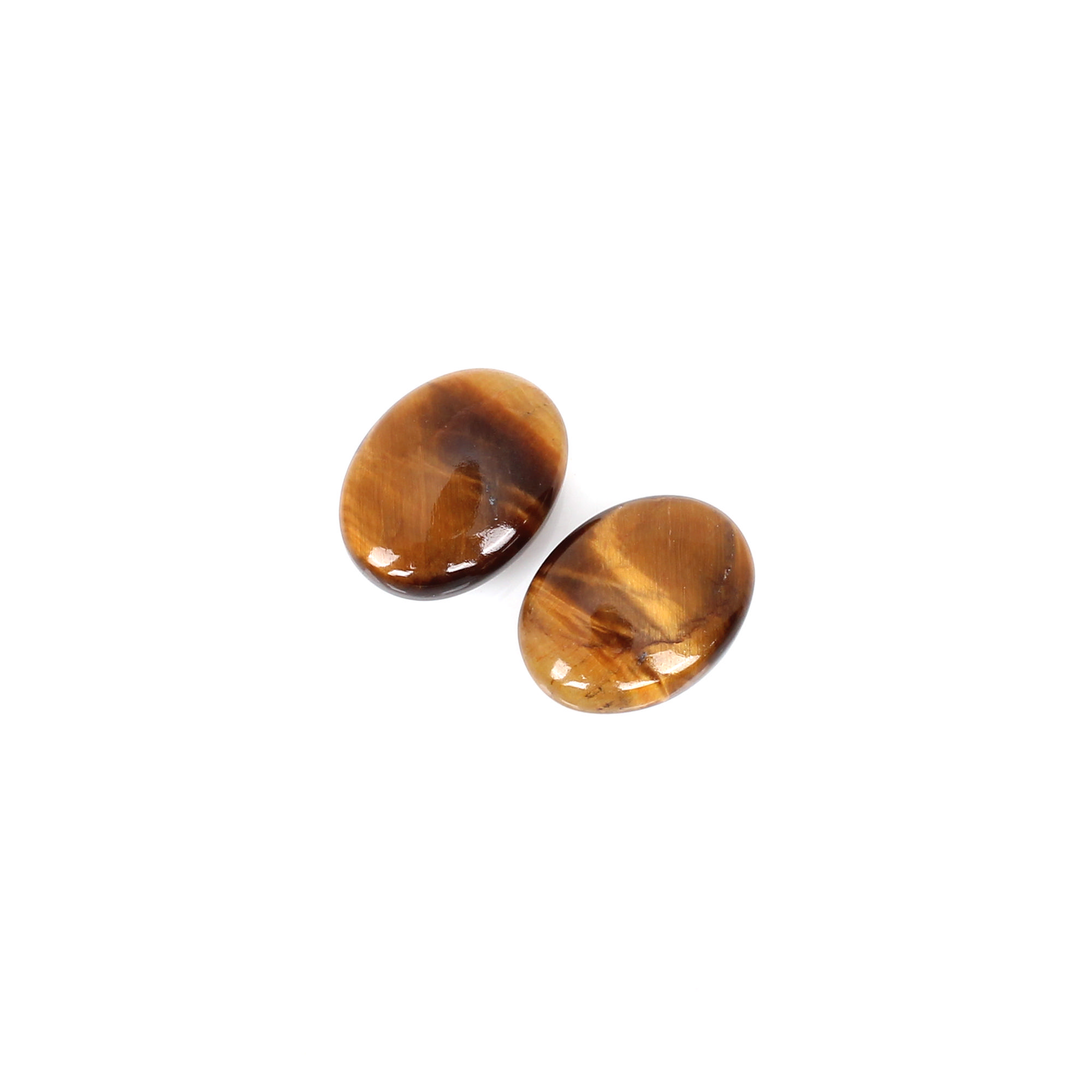1pcs Tiger Eye 16x12mm Oval Cabochon 290cts Loose Gemstone