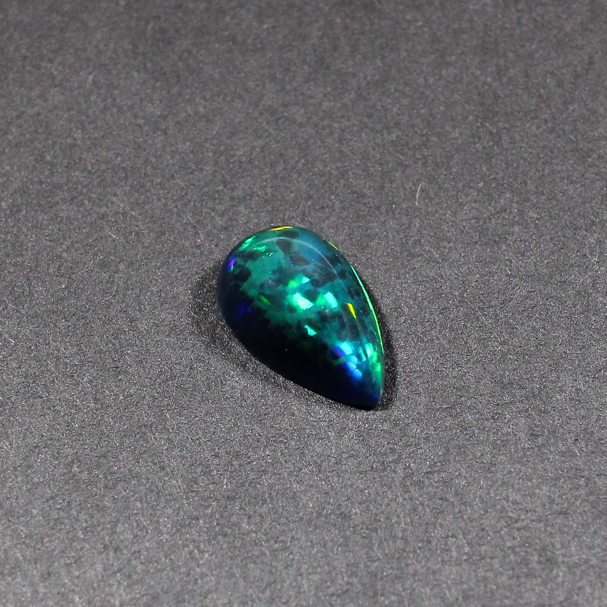 Natural Black Opal 15X9MM Pear Cabochon 315Cts 1 Piece Gemstone For Making Jewelry