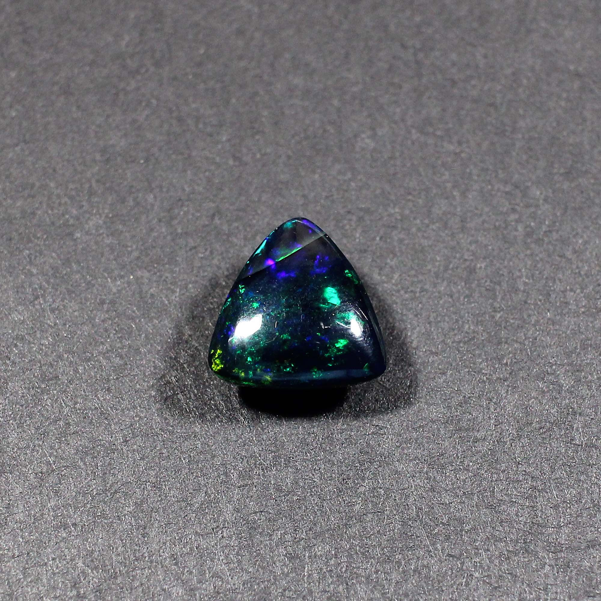 Natural Black Opal 12X11MM Trillion Cabochon 350Cts 1 Piece Gemstone For Making Jewelry