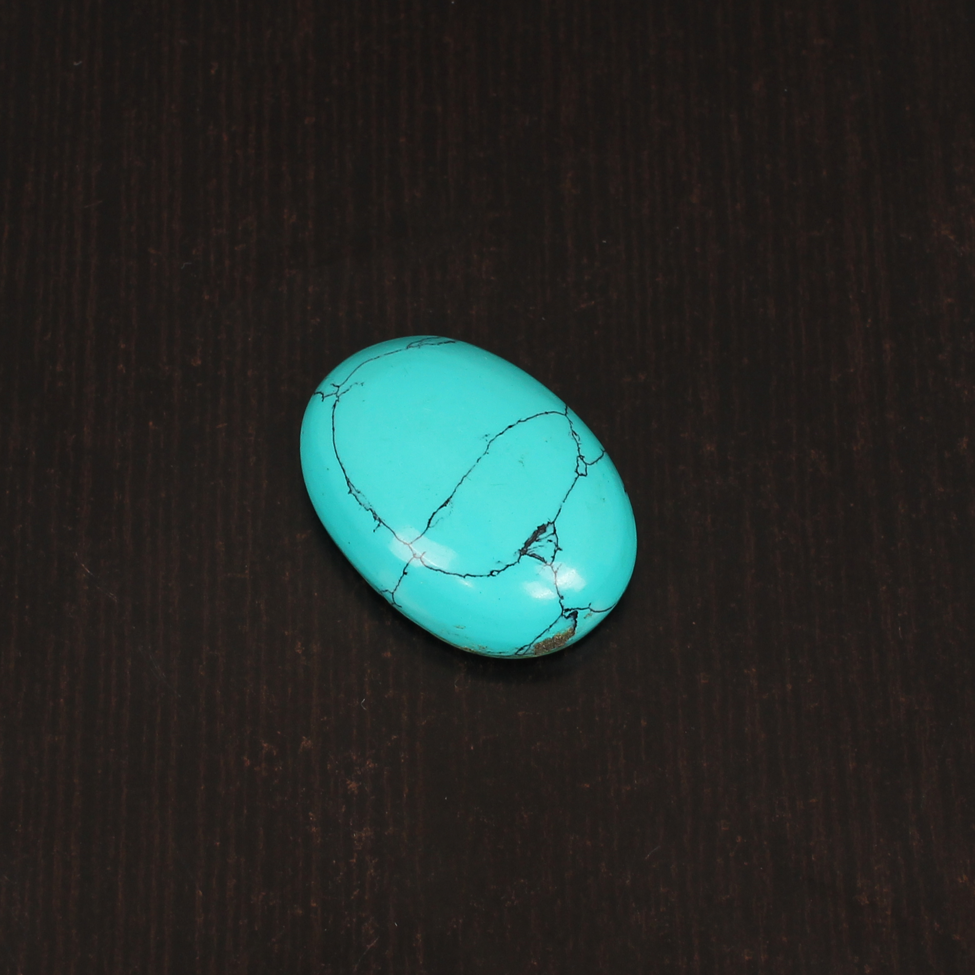 Green Synthetic Turquoise Gemstone Cabochon Cut 36 Carat 29x21 mm Loose Stone for Jewelry Making