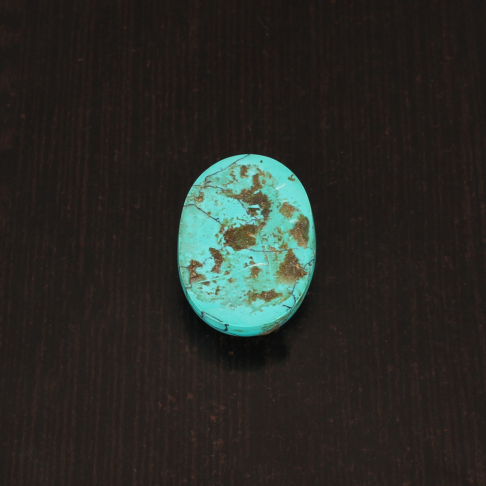 Green Synthetic Turquoise Gemstone Cabochon Cut 36 Carat 29x21 mm Loose Stone for Jewelry Making