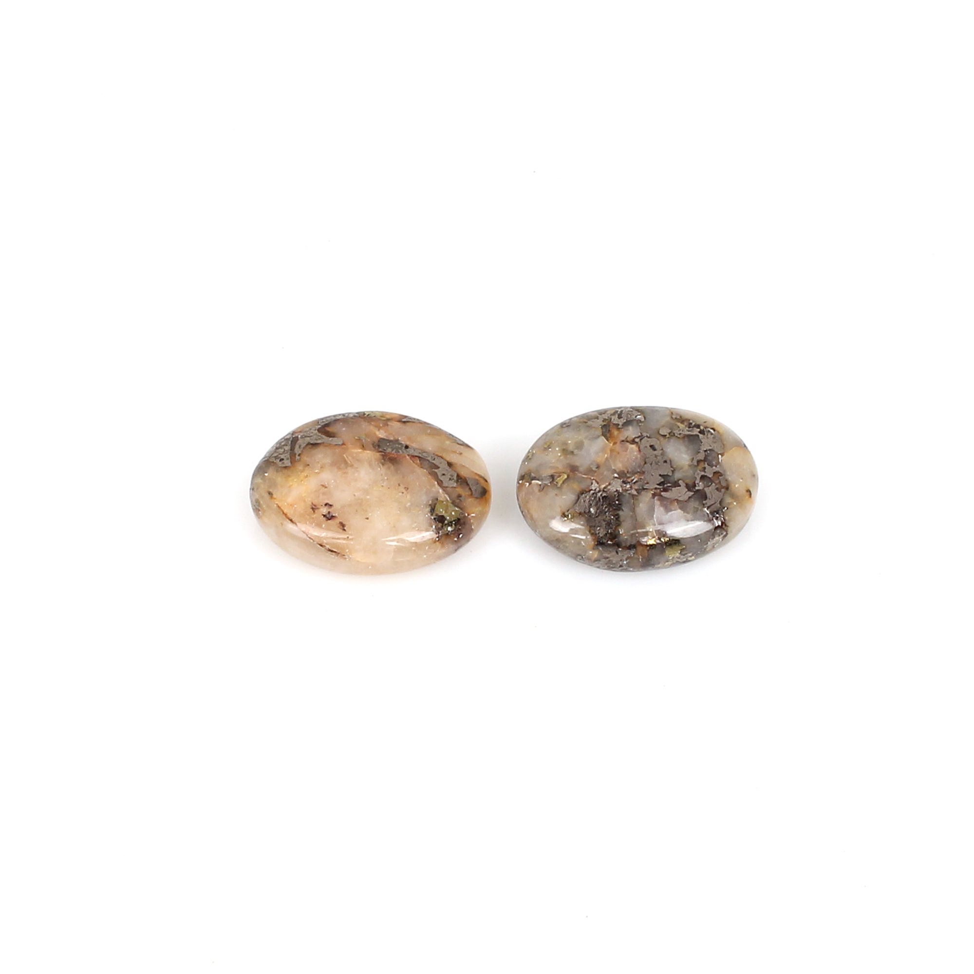 1pcs Marcasite pyrite 16x12mm Oval Cabochon 1030cts Loose Gemstone
