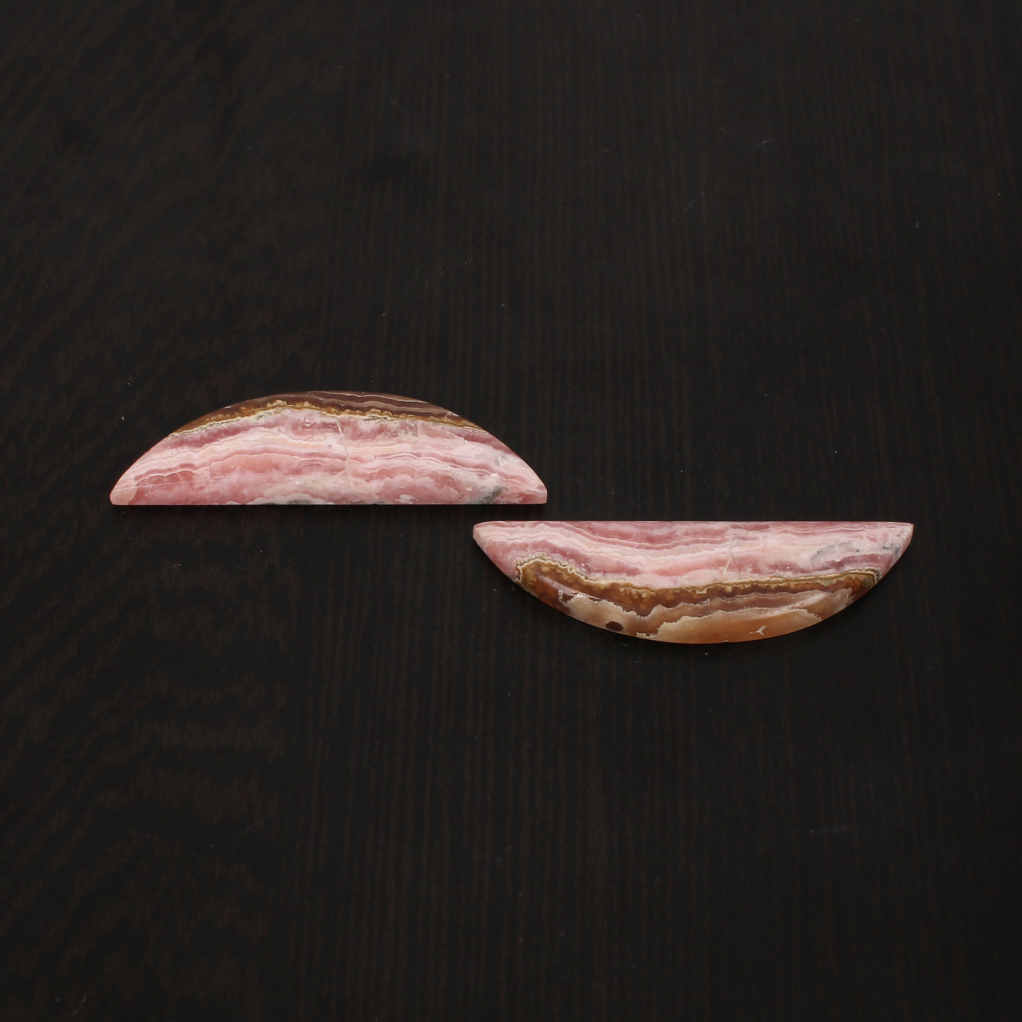 2Pcs Rhodochrosite 43x12mm Fancy Cab 5005cts Loose Gemstone