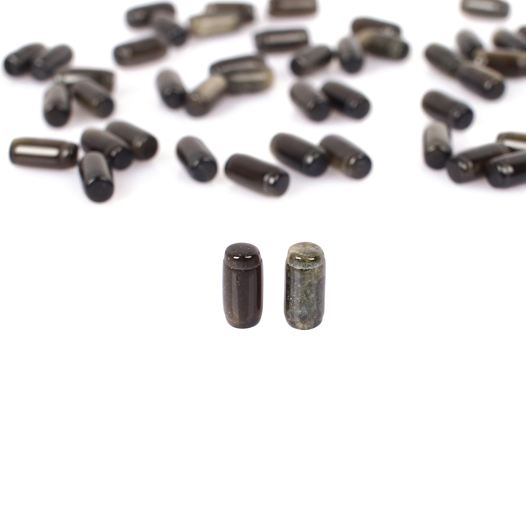 Natural Hypersthene Jasper Bullet Shape Smooth Gemstone 12 Carat 8x4 mm for Jewelry Making