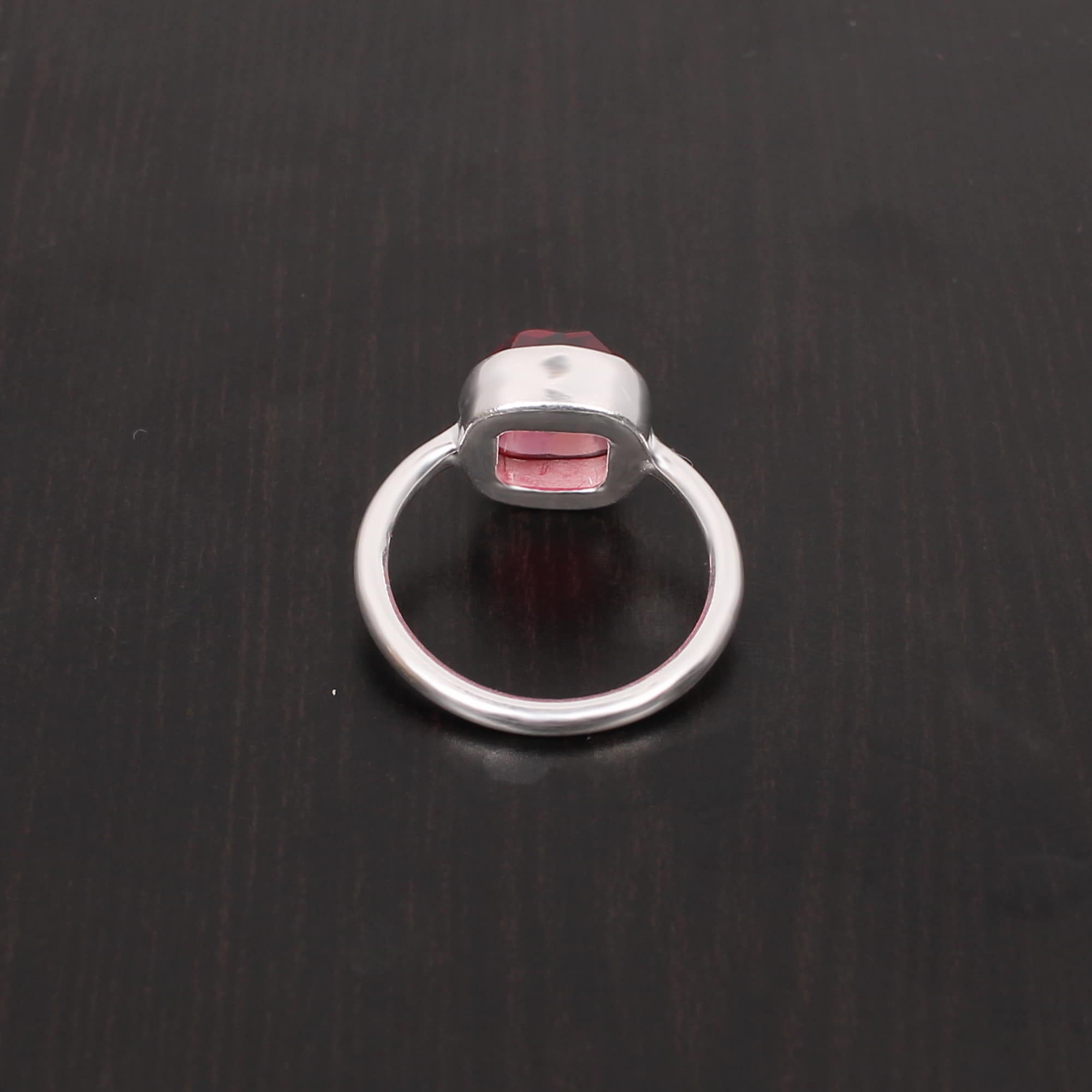 Pink Tourmaline 10x10mm Cushion Rose Cut 322Gram 925 Sterling Silver Ring