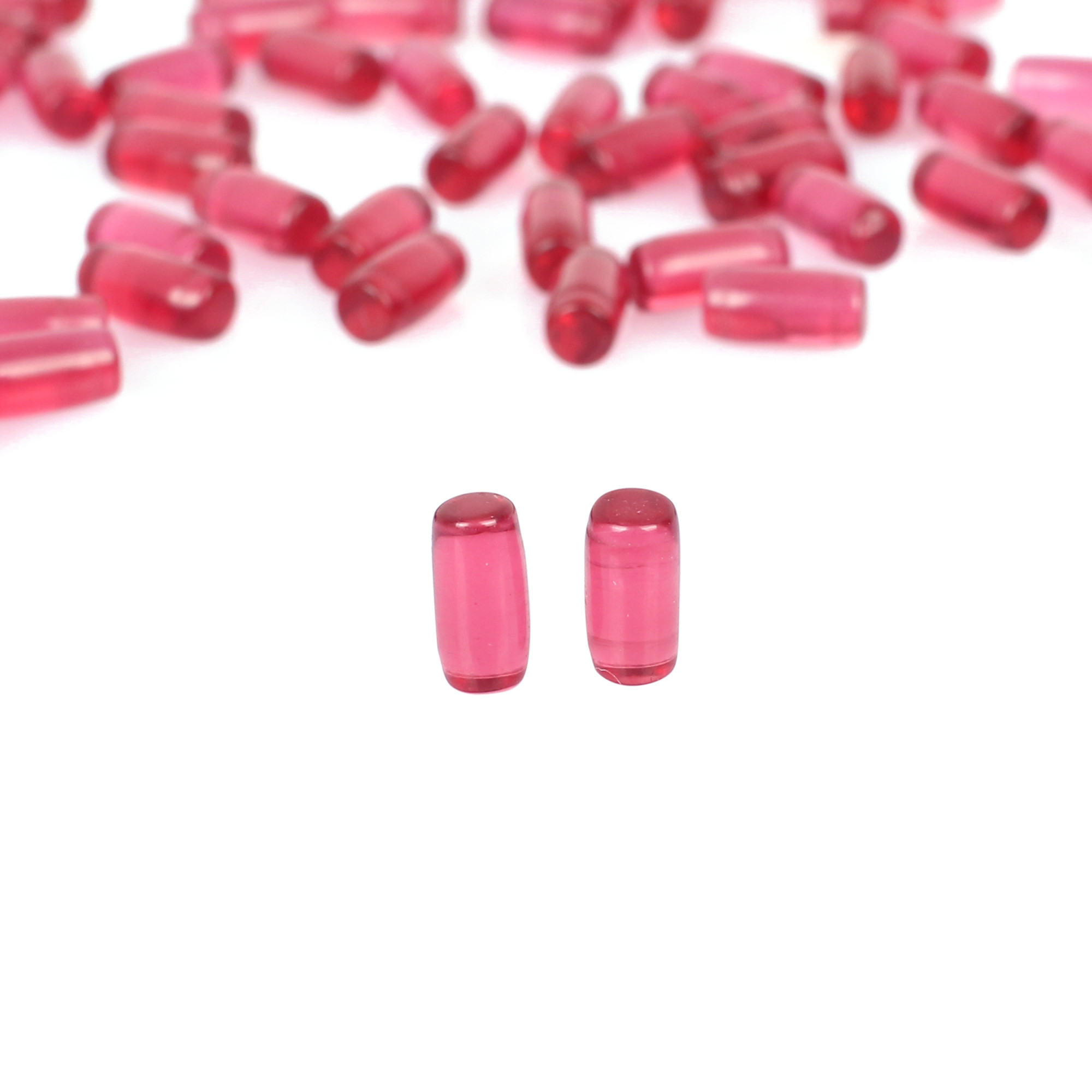 Natural Pink Tourmaline Bullet Shape Smooth Gemstone 140 Carat 8x4 mm for Jewelry Making