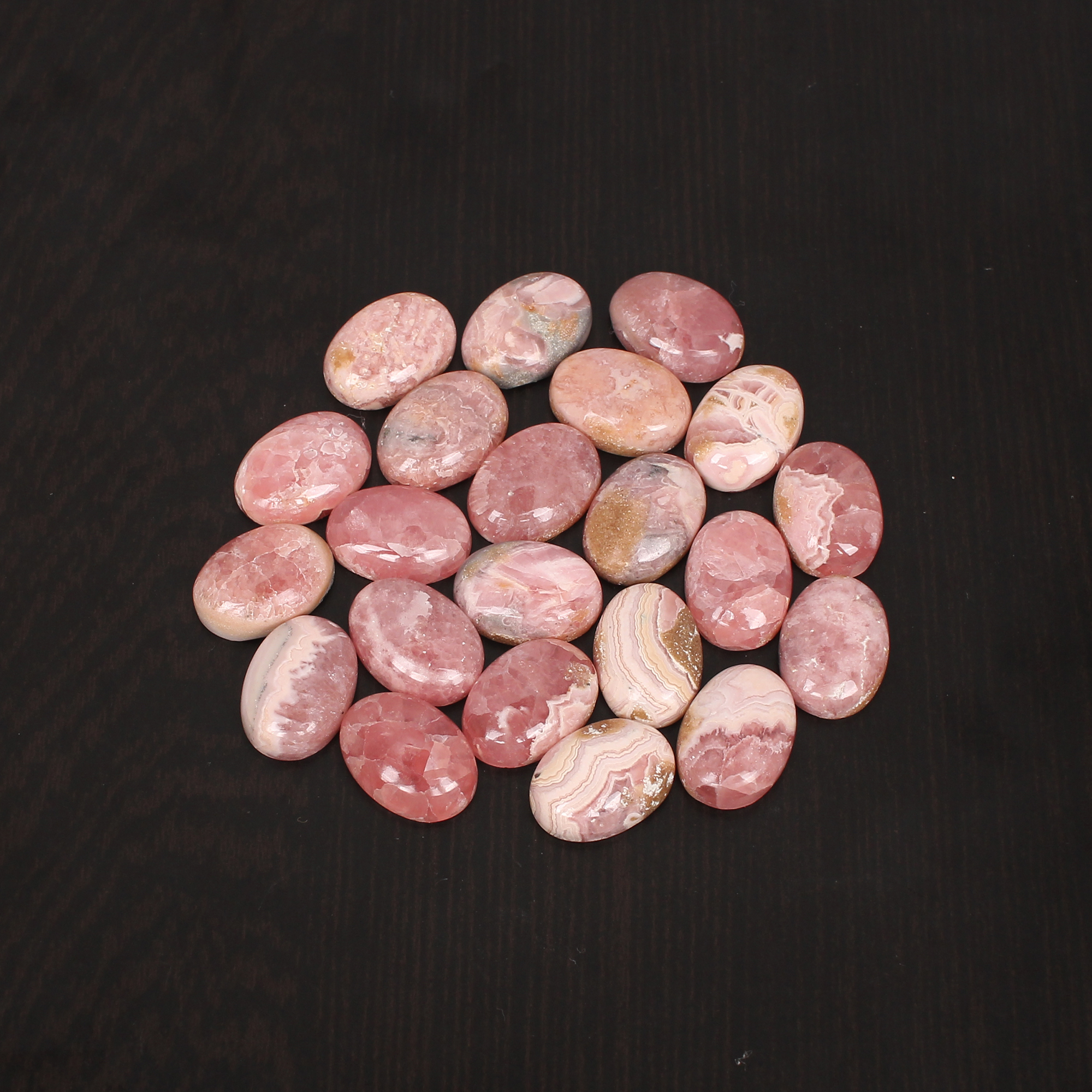 5Pcs Rhodochrosite 10x14mm Oval Cab 3385cts Loose Gemstone