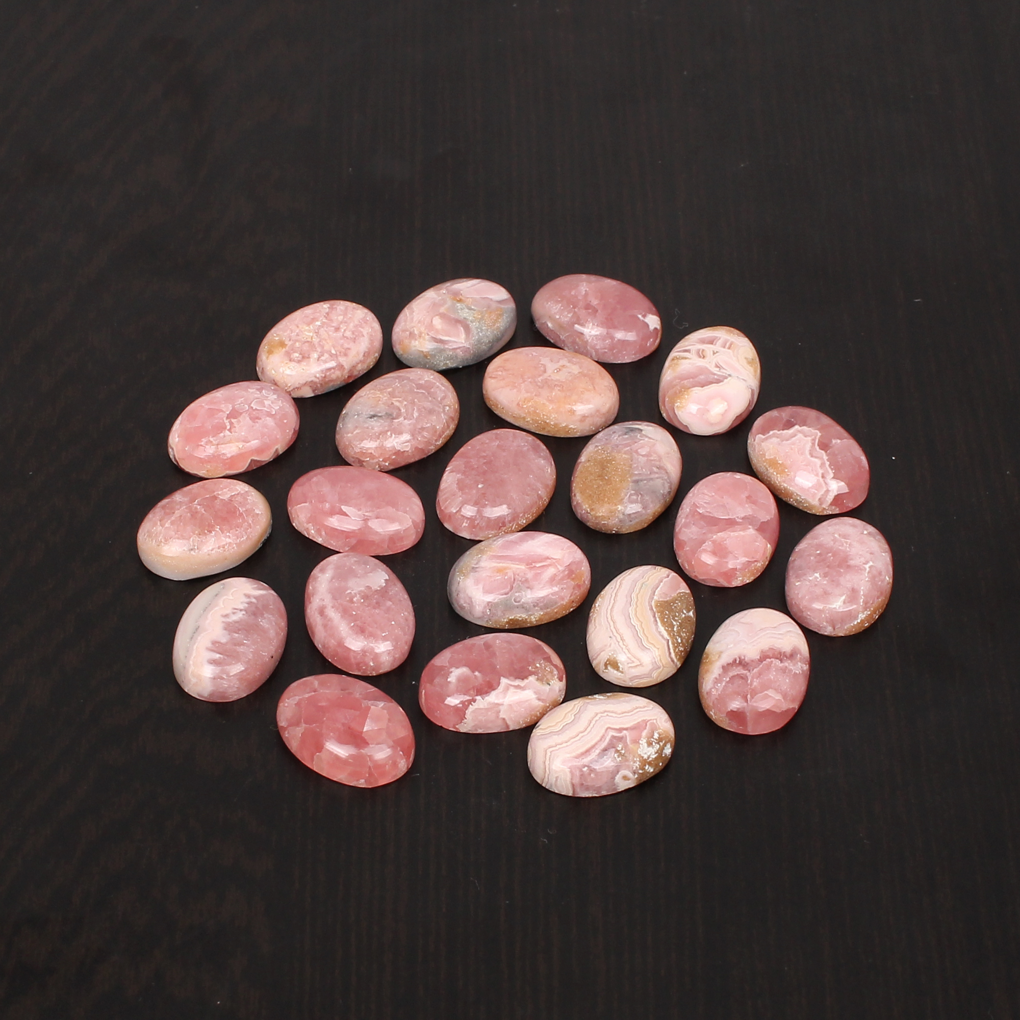 5Pcs Rhodochrosite 10x14mm Oval Cab 3385cts Loose Gemstone