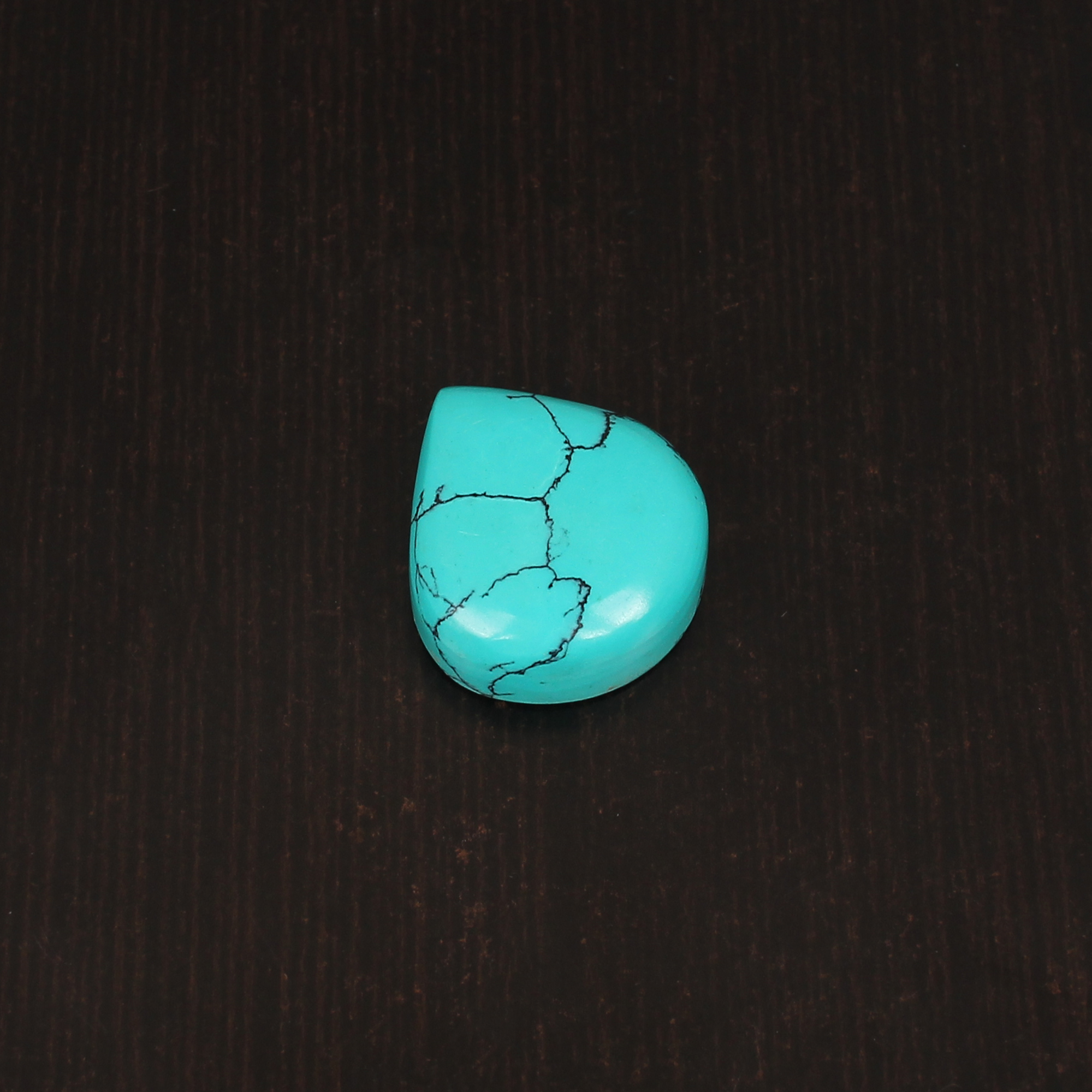 Green Synthetic Turquoise Gemstone Cabochon Cut 25 Carat 23x20 mm Loose Stone for Jewelry Making