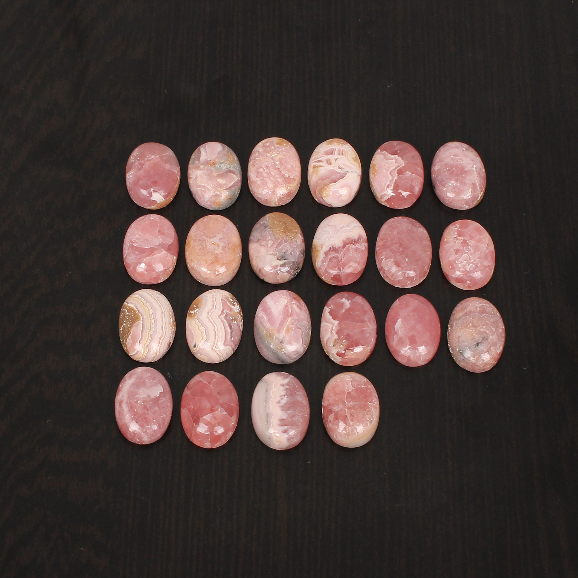 5Pcs Rhodochrosite 10x14mm Oval Cab 3385cts Loose Gemstone