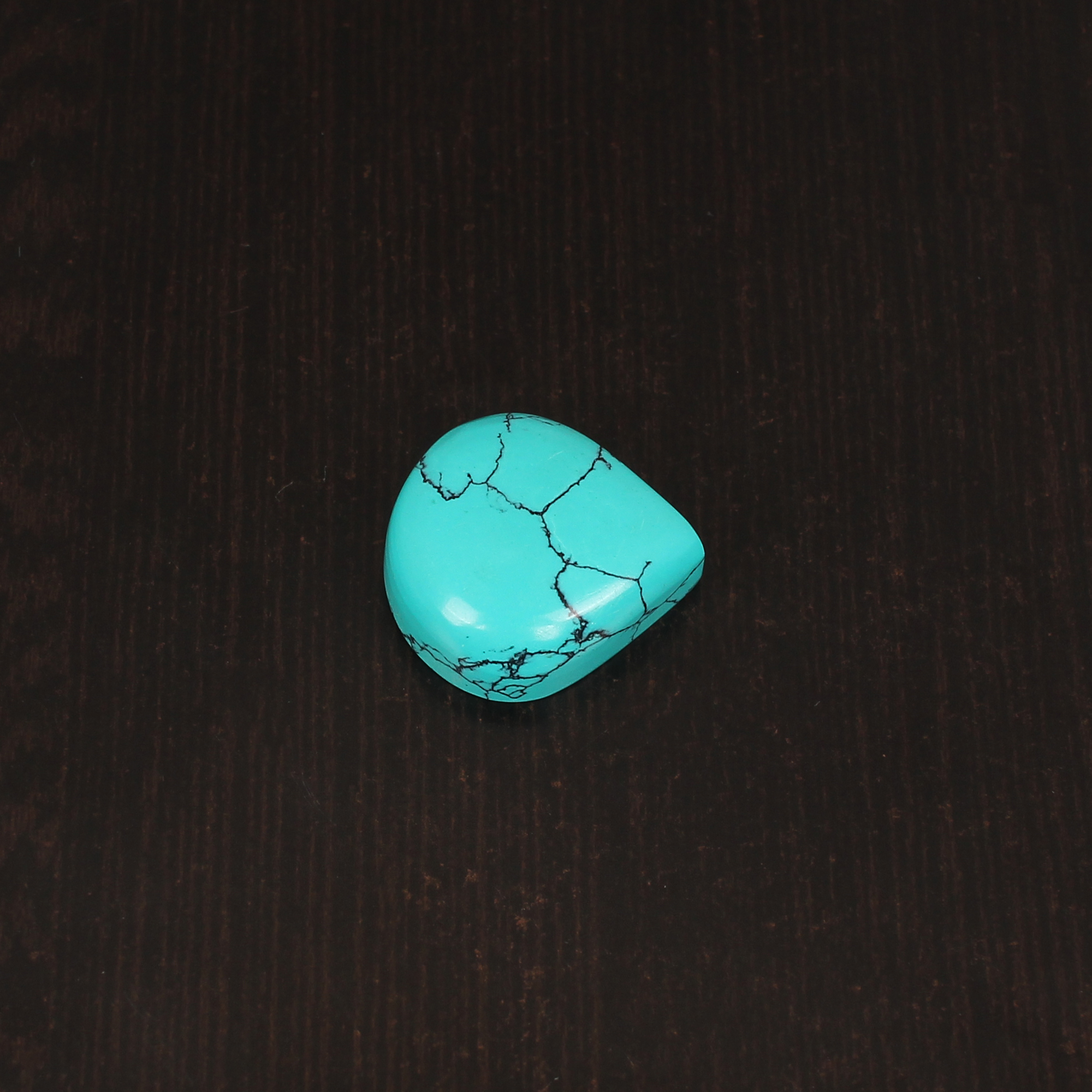 Green Synthetic Turquoise Gemstone Cabochon Cut 25 Carat 23x20 mm Loose Stone for Jewelry Making