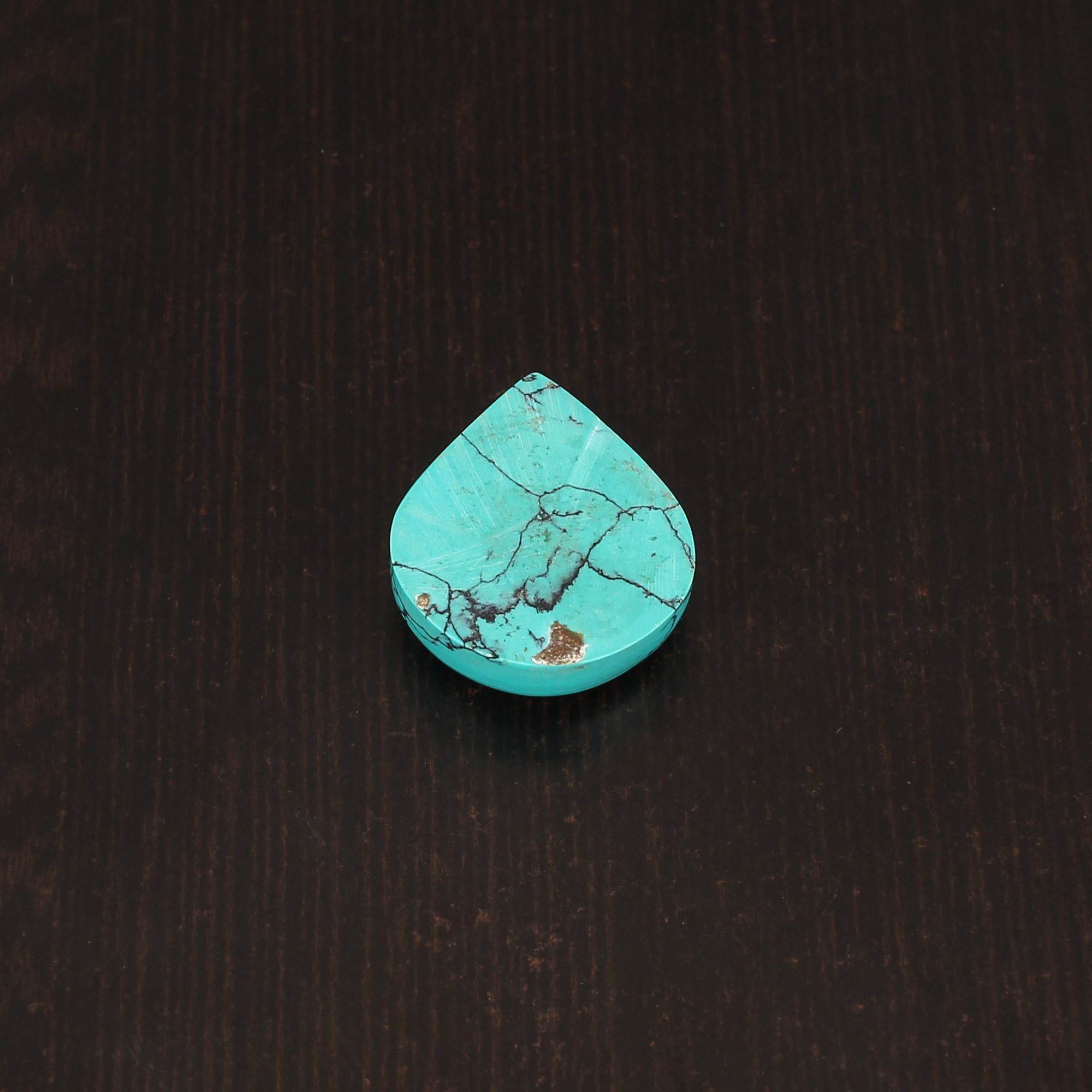 Green Synthetic Turquoise Gemstone Cabochon Cut 25 Carat 23x20 mm Loose Stone for Jewelry Making