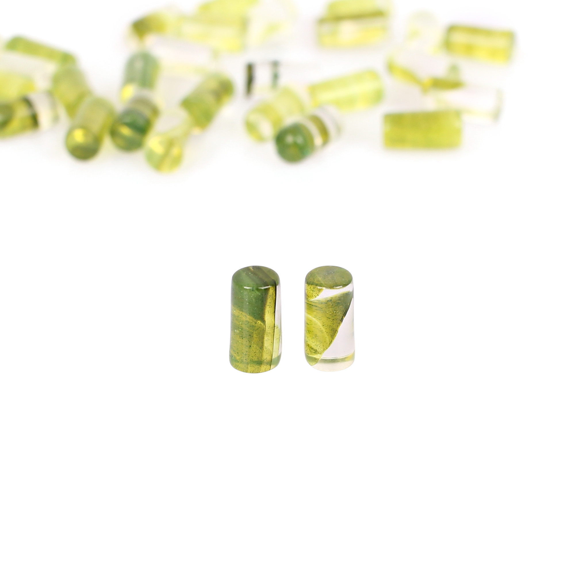 Peridot Hydro Bullet Shape Gemstone 125 Carat 8x4 mm for Jewelry Making
