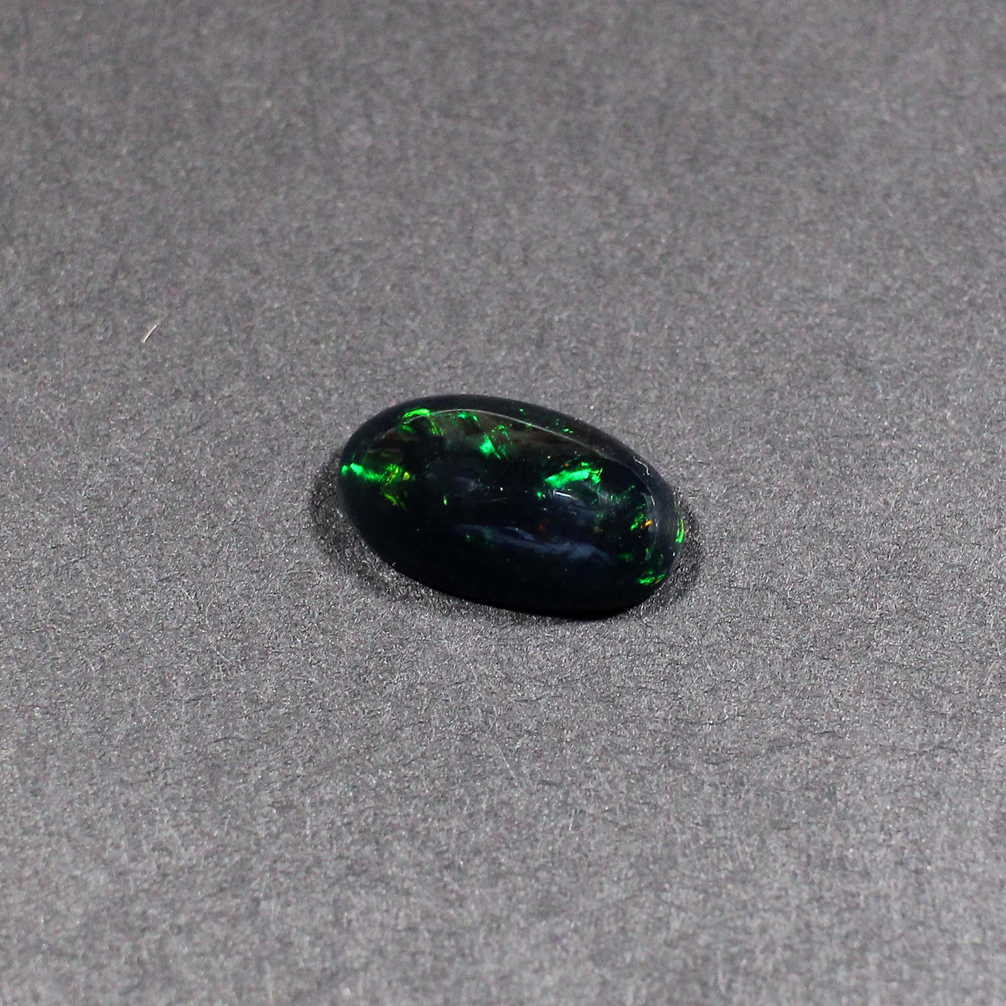 Natural Black Opal 14X8MM Oval Cabochon 255Cts 1 Piece Gemstone For Making Jewelry