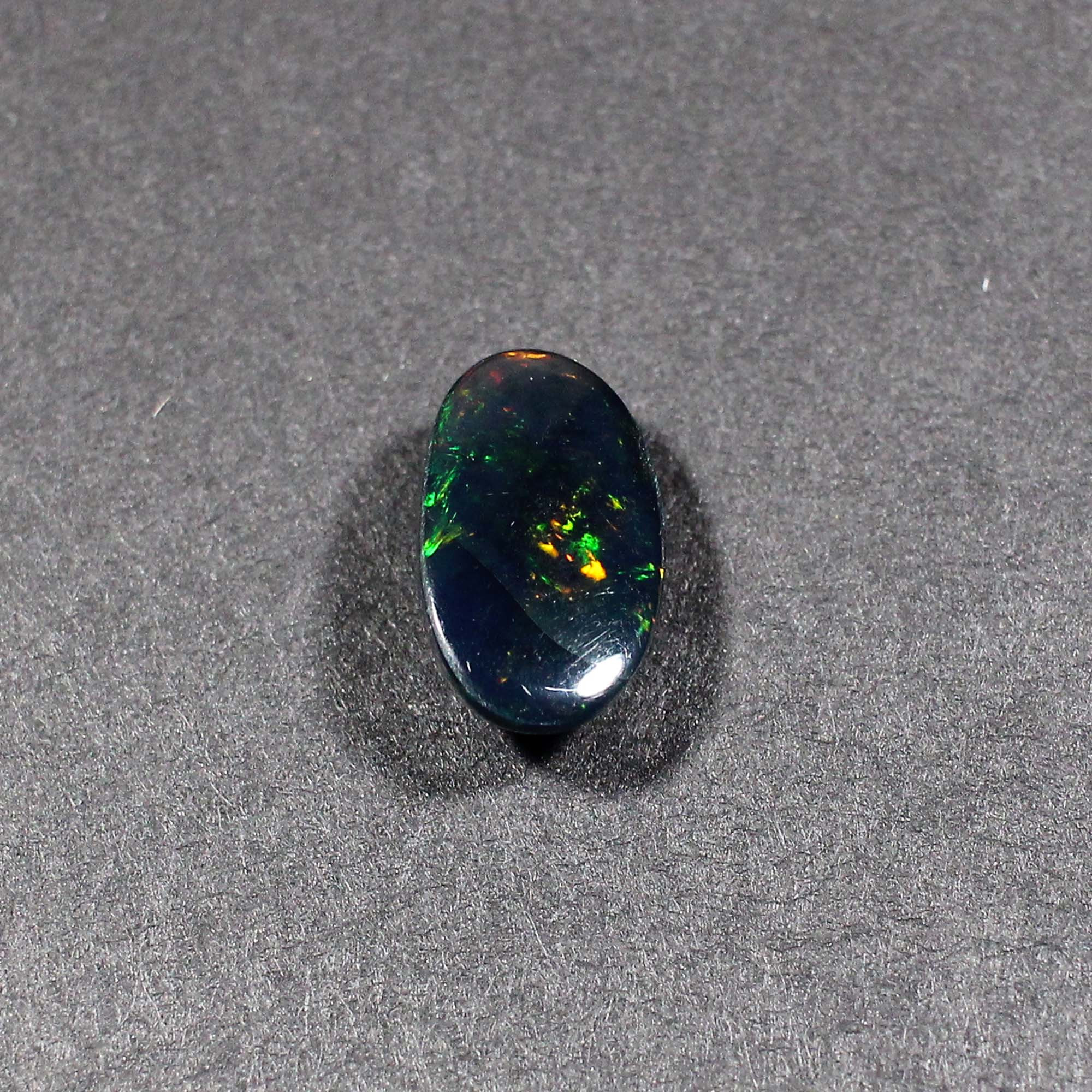 Natural Black Opal 14X8MM Oval Cabochon 255Cts 1 Piece Gemstone For Making Jewelry