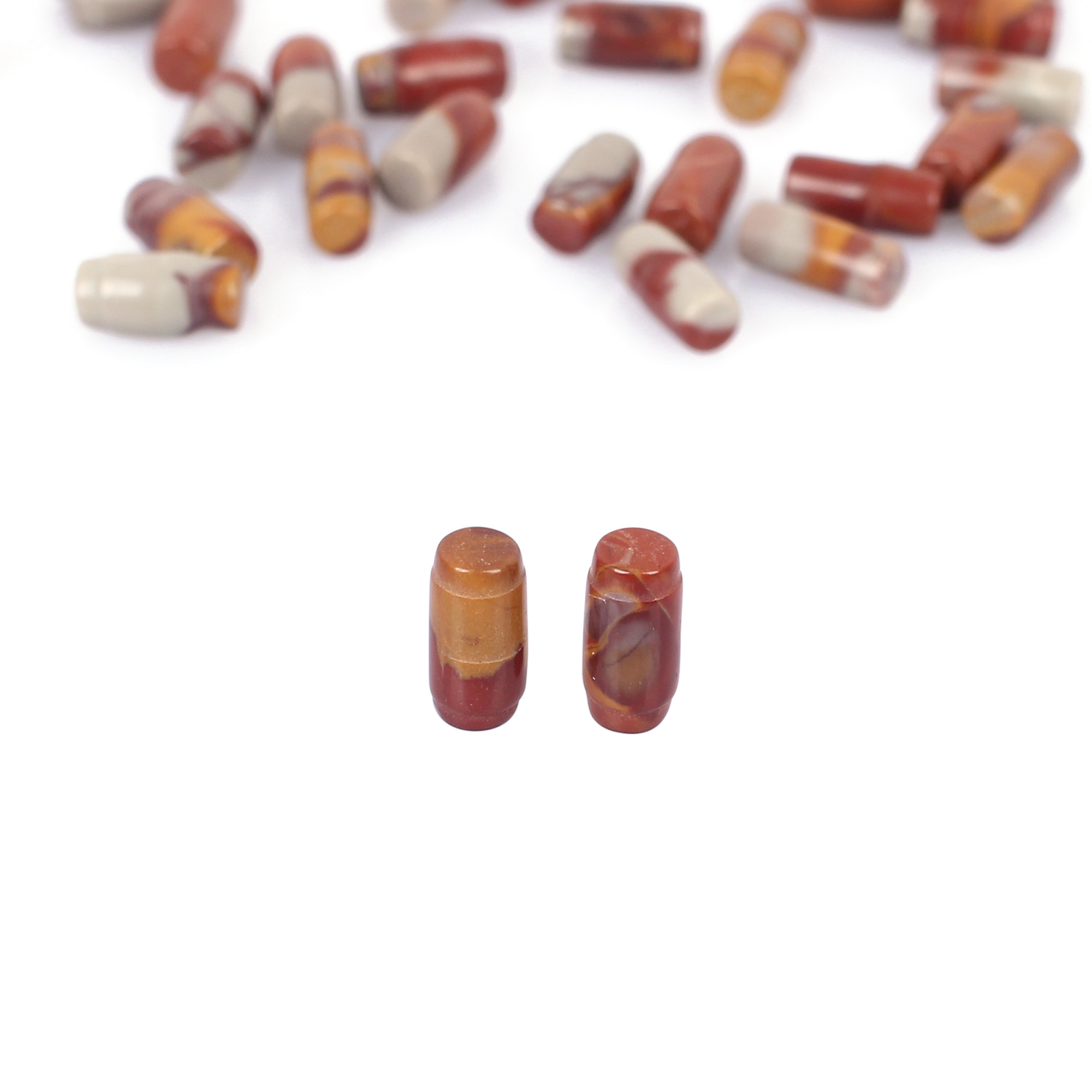 Natural Imperial Jasper Gemstone 145 Carat 8x4 mm Smooth Bullet Shape for Jewelry Making