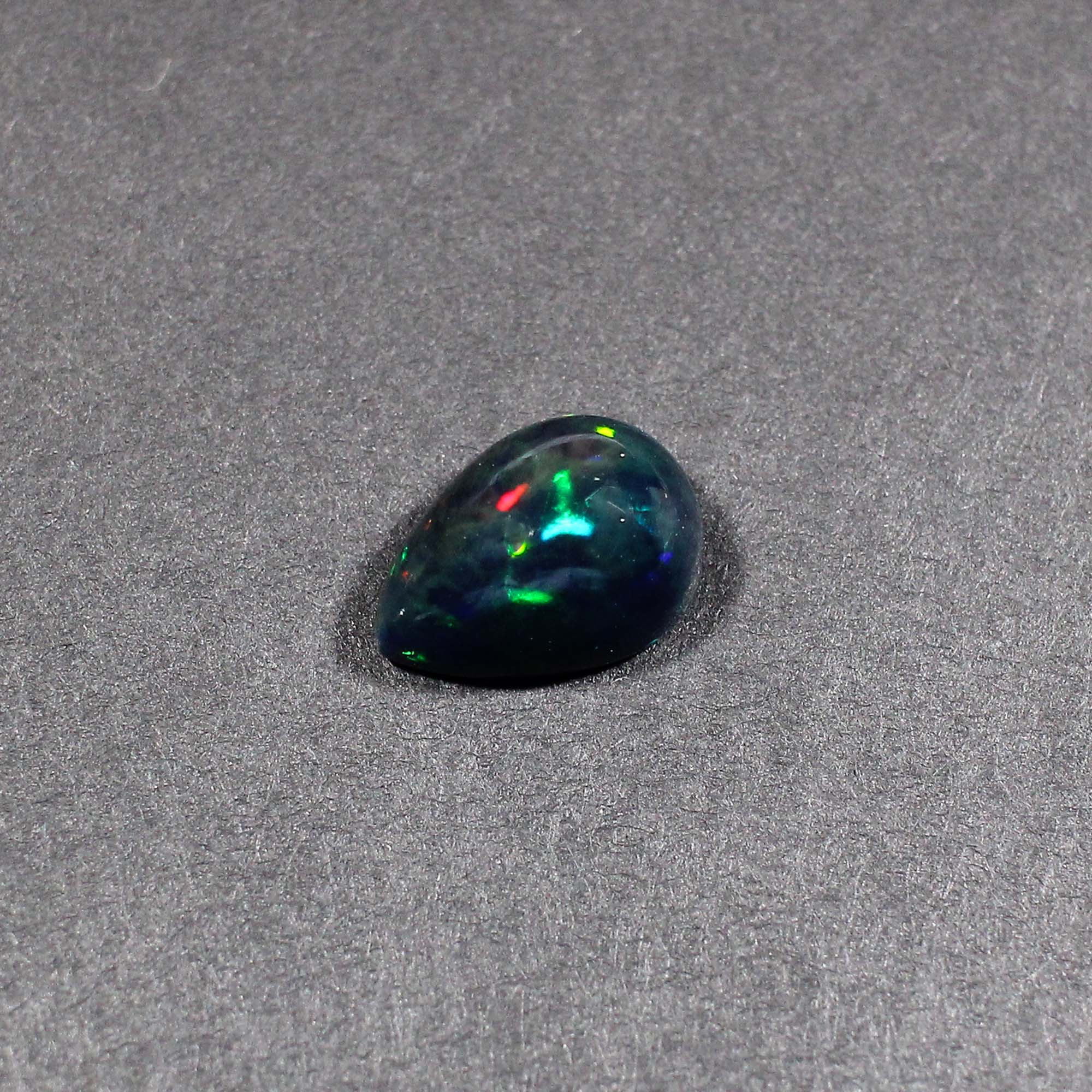 Natural Black Opal 13X10 Pear Cabochon 350 Cts 1 Piece Gemstone For Making Jewelry