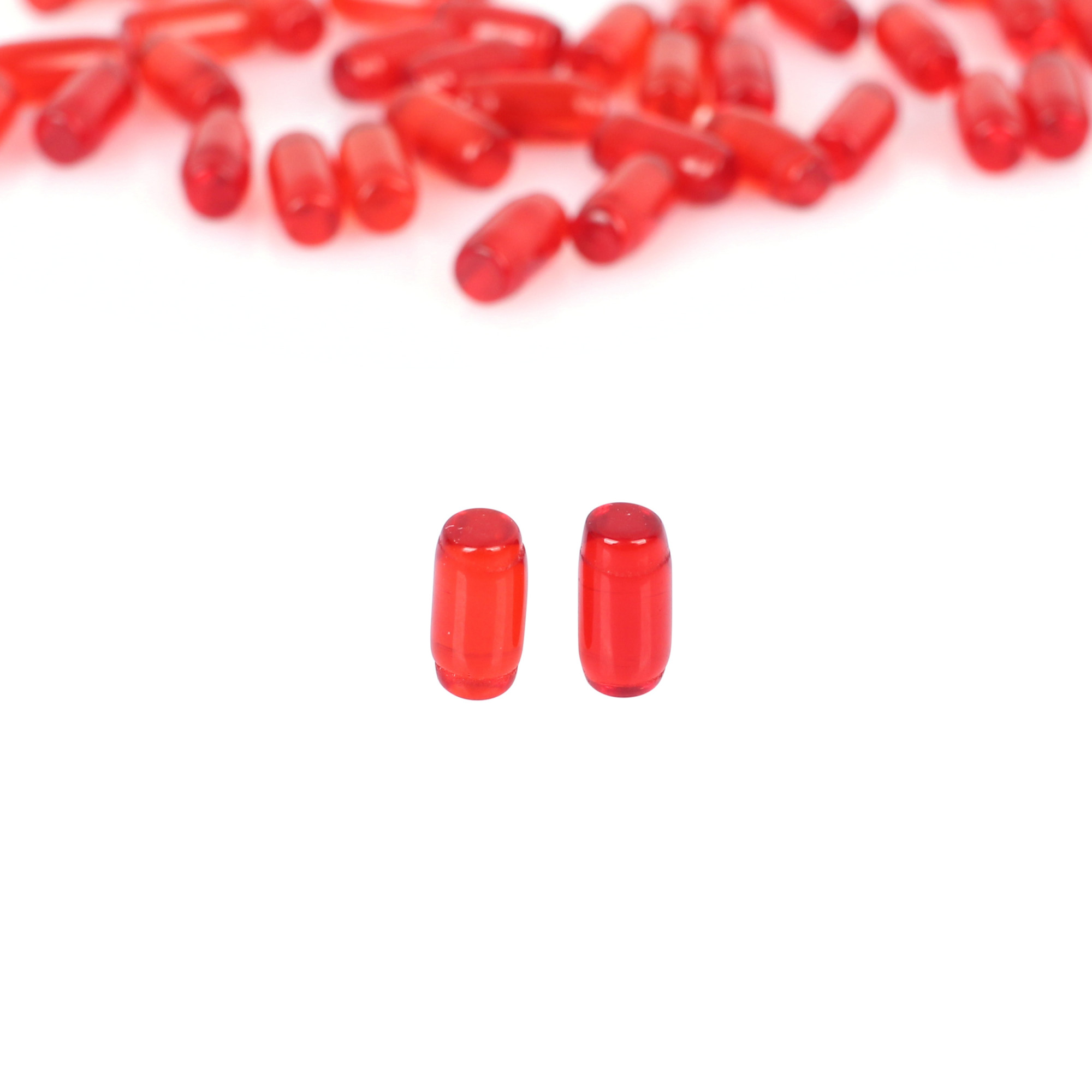 Red Hydro Bullet Shape Gemstone 125 Carat 8x4 mm for Jewelry Making