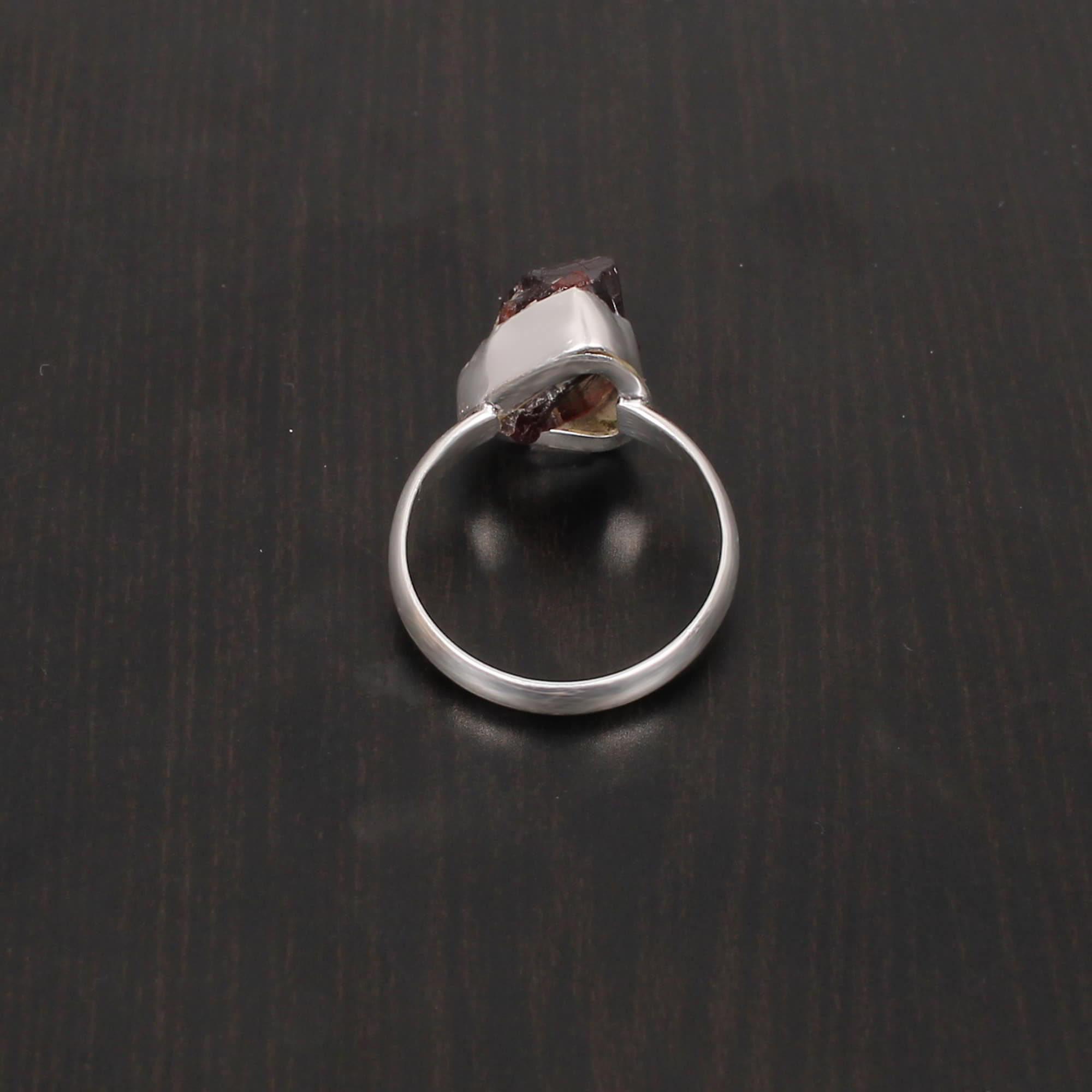 Natural Garnet 12x10mm Fancy Rough 348Gram 925 Sterling Silver Ring