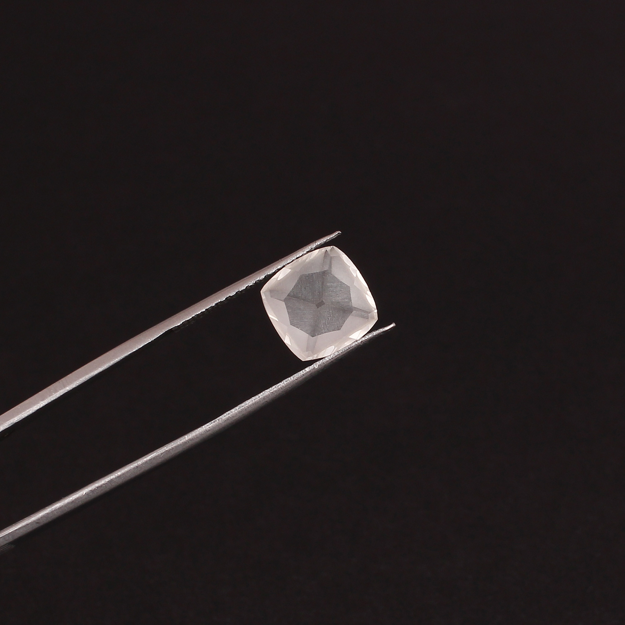 Natural Crystal Quartz 10x10mm Cushion Concave Cut 445 Cts Gemstone For Making Jewelry