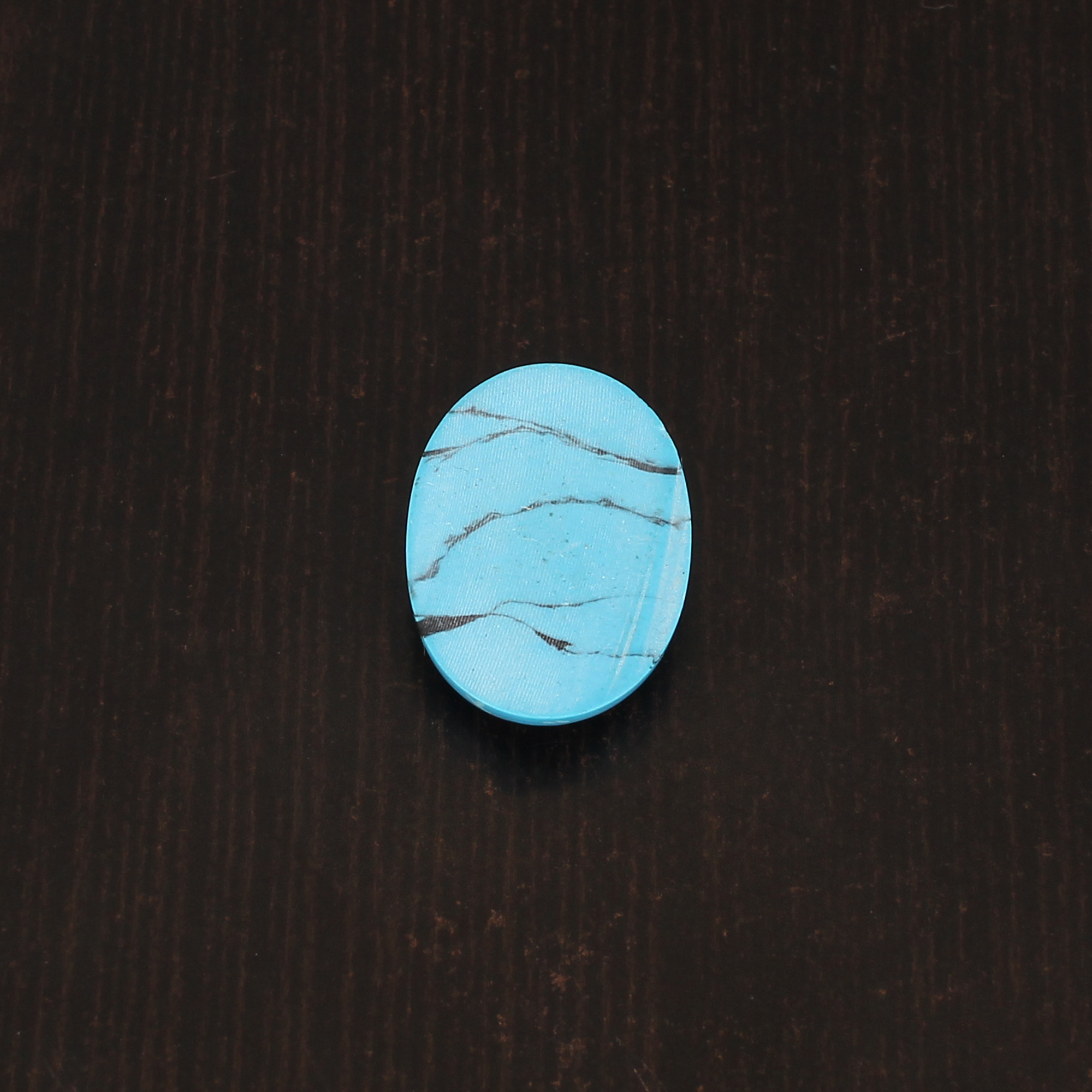 Blue Synthetic Turquoise Gemstone Cabochon Cut 11 Carat 21x16 mm Loose Stone for Jewelry Making