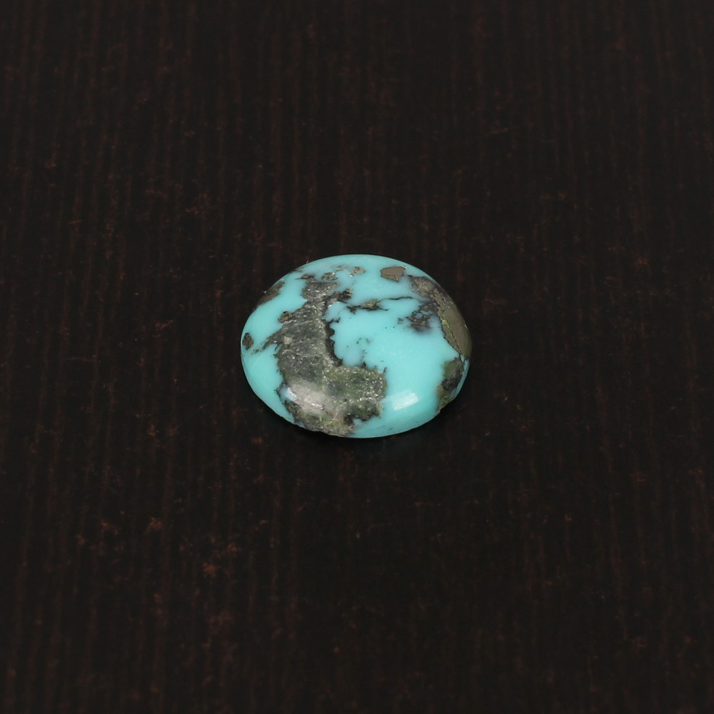 Image of Natural American Arizona Turquoise Gemstone 7.3 carat, 15x15 mm Cabochon cut for Jewelry Making