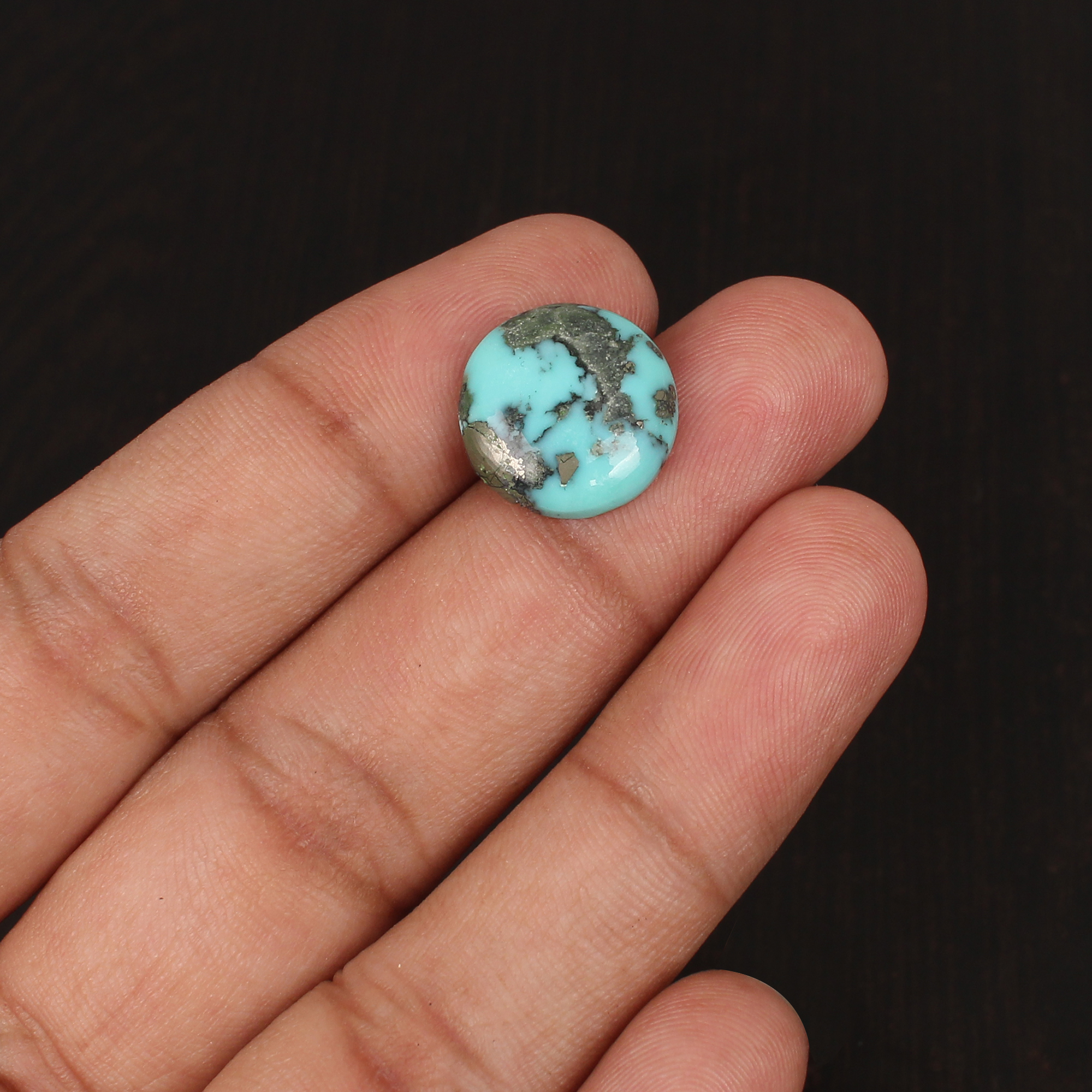 Natural American Arizona Turquoise Gemstone 73 carat 15x15 mm Cabochon cut for Jewelry Making