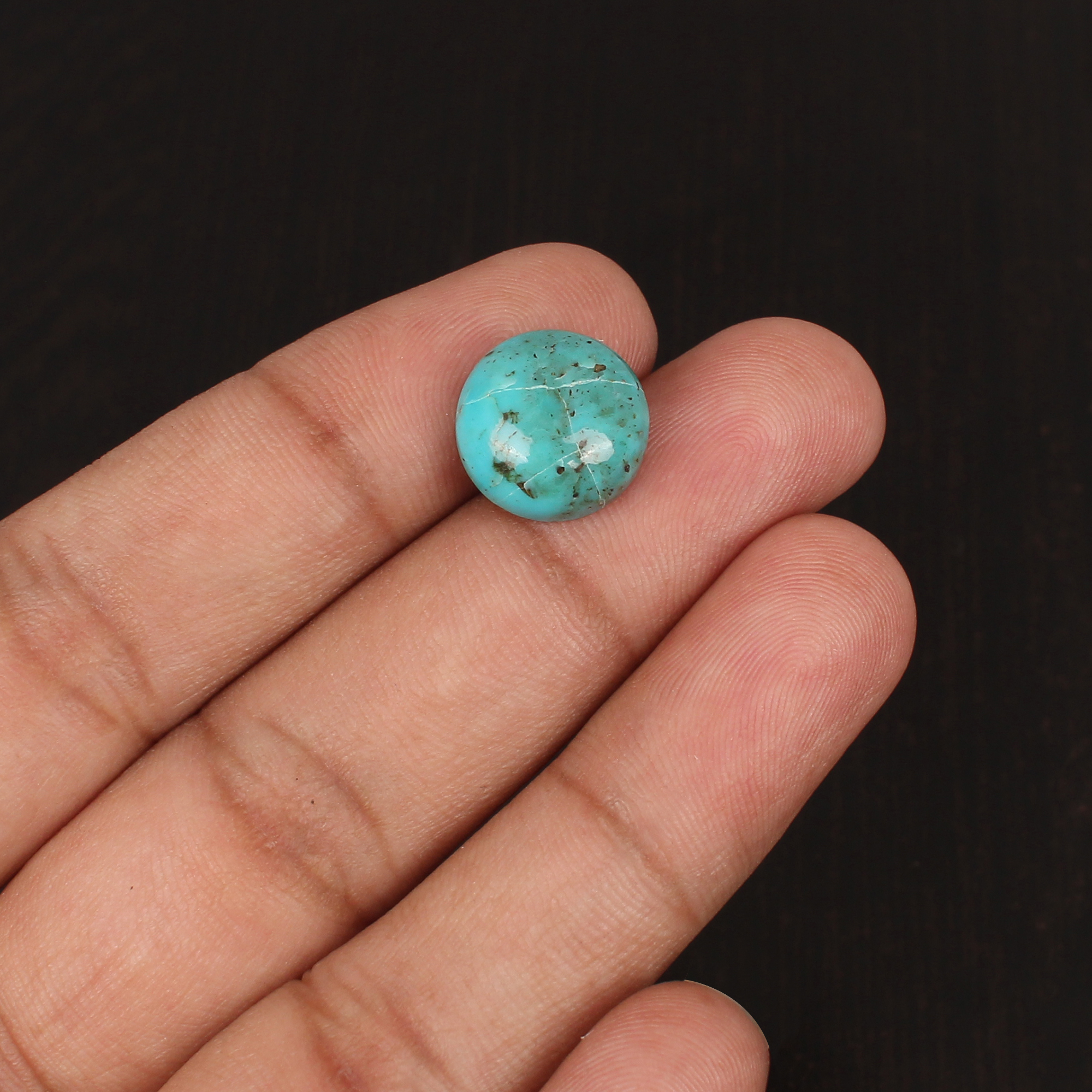 Natural American Arizona Turquoise Gemstone 68carat 13x13 mm Cabochon cut for Jewelry Making