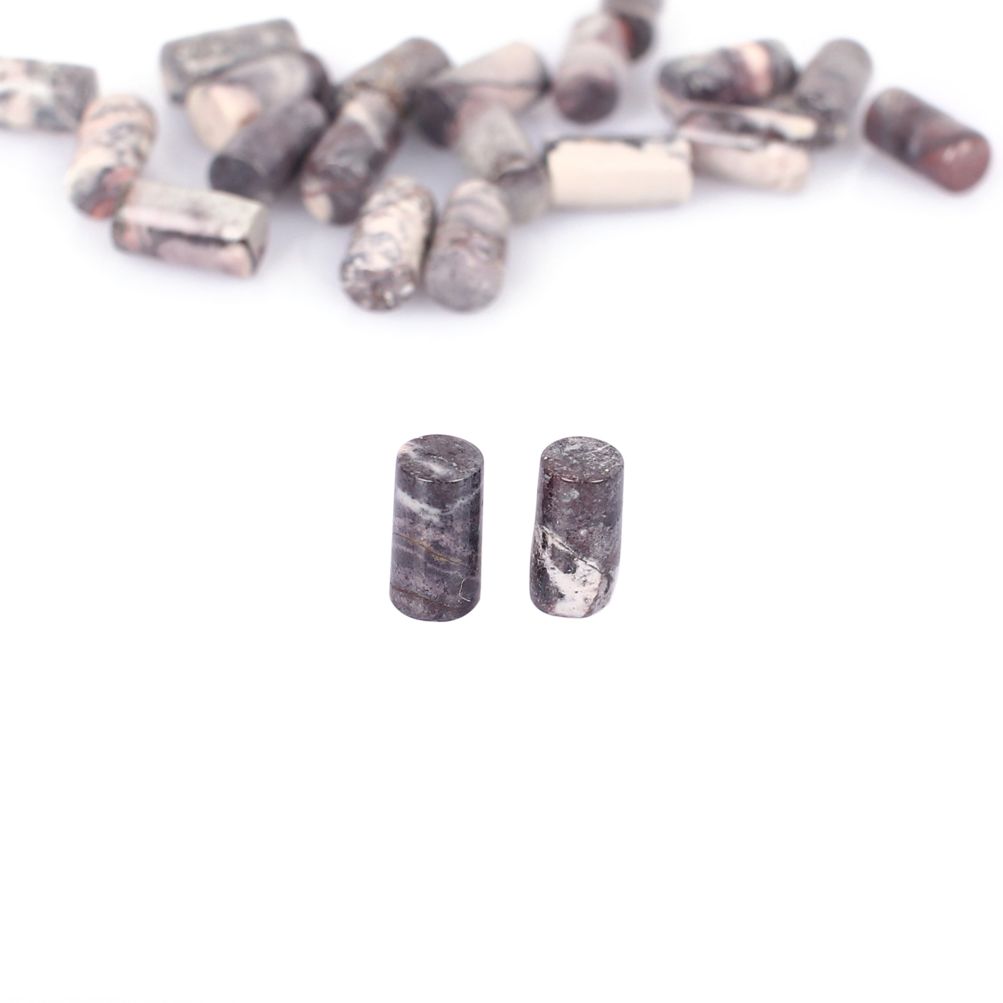 Natural Picasso Jasper Gemstone 160 Carat 8x4 mm Smooth Bullet Shape for Jewelry Making