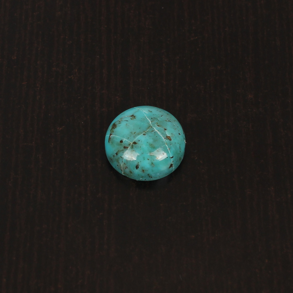 Image of Natural American Arizona Turquoise Gemstone 6.8carat, 13x13 mm Cabochon cut for Jewelry Making