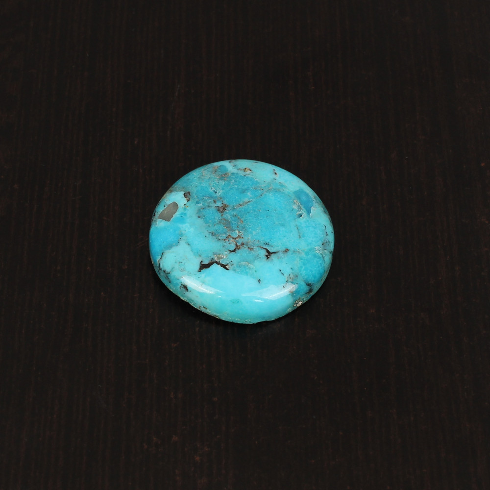 Image of Natural American Arizona Turquoise Gemstone 53.0 Carat, 30x30 mm Cabochon cut for Jewelry Making