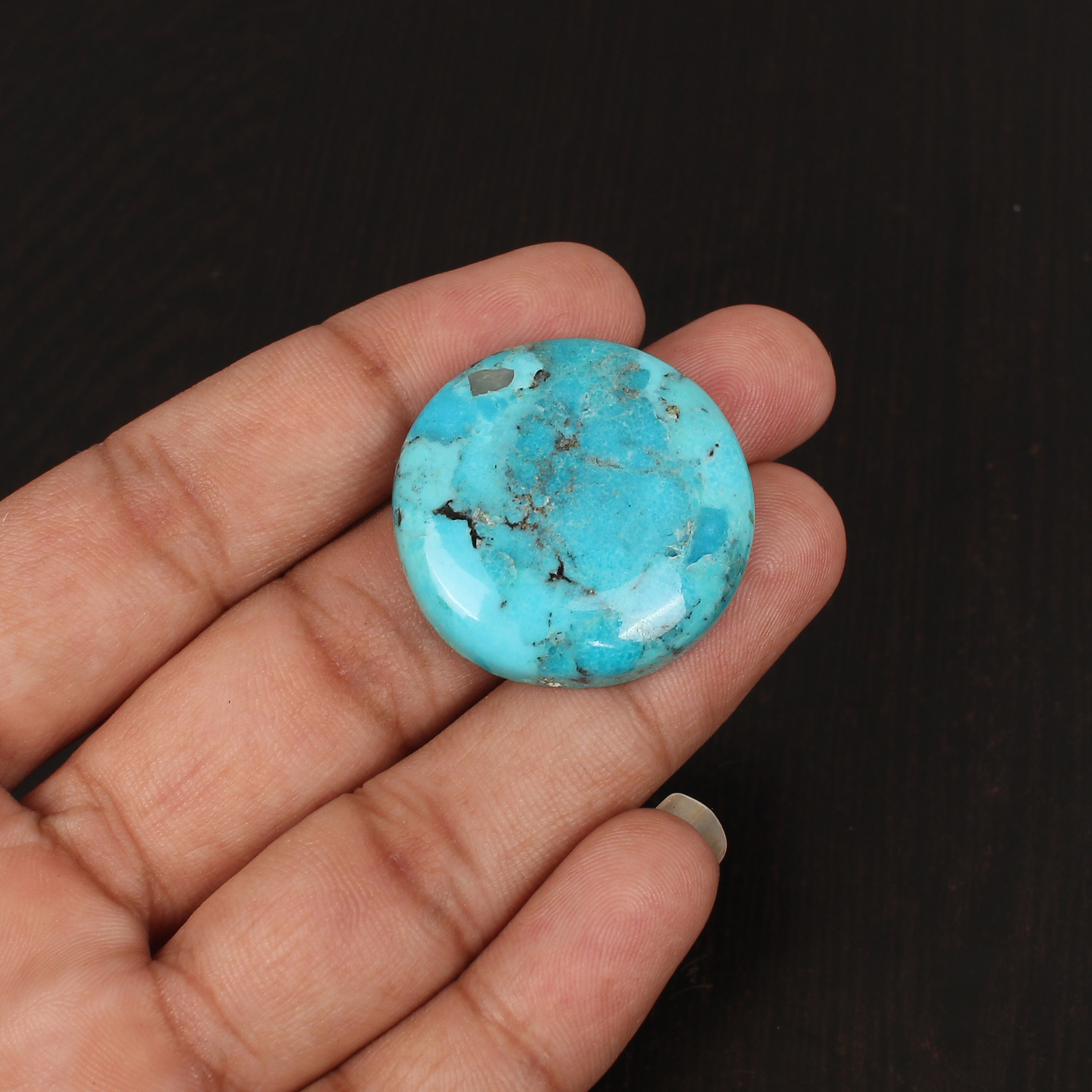 Natural American Arizona Turquoise Gemstone 530 Carat 30x30 mm Cabochon cut for Jewelry Making