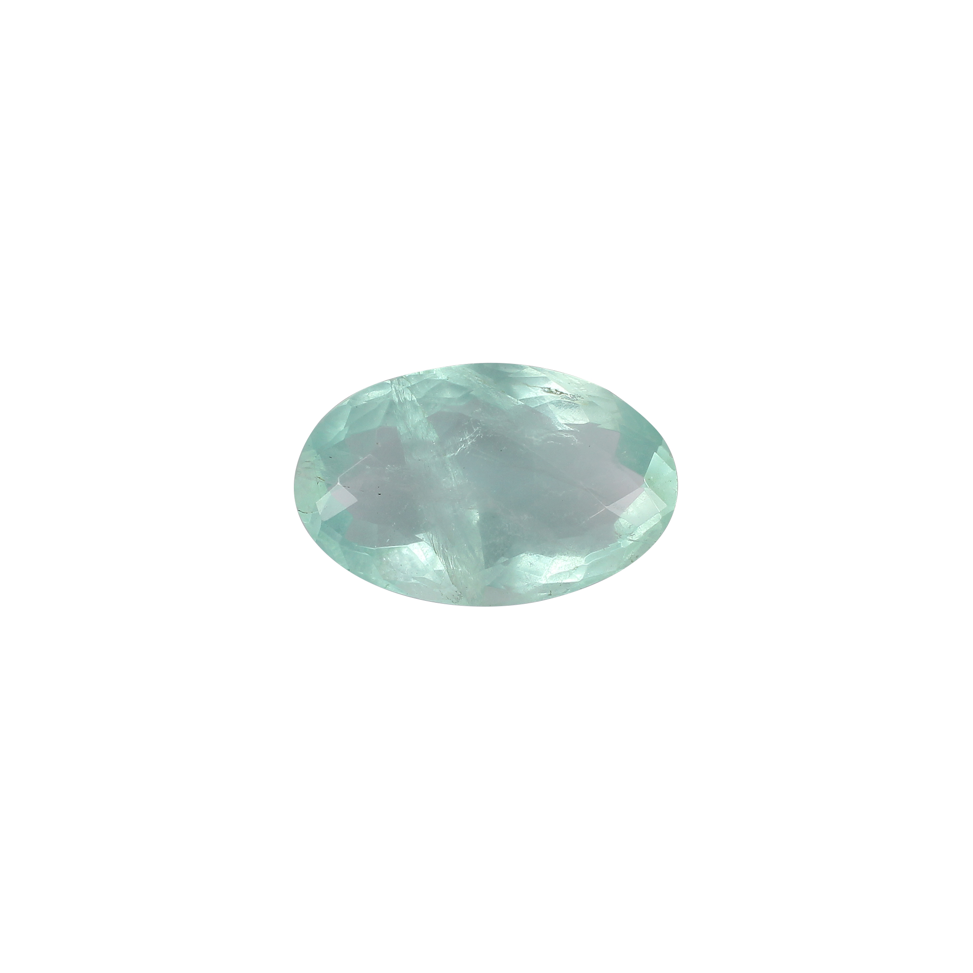 Natural Afghani Fluorite Gemstone Checkerboard Cut 486 Carat 37X22 mm Loose Stone for Jewelry Making