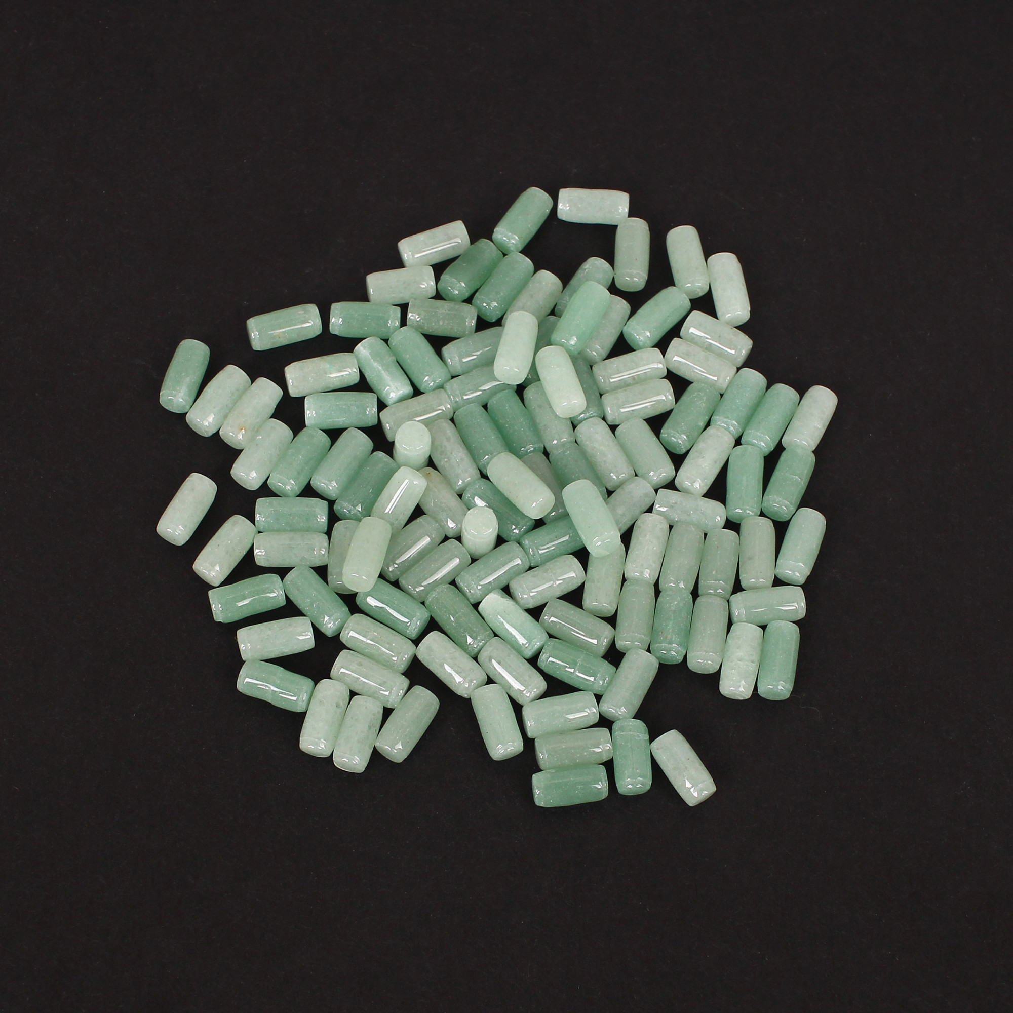Natural Green Aventurine Gemstone 140 Carat 8x4 mm Smooth Bullet Shape for Jewelry Making