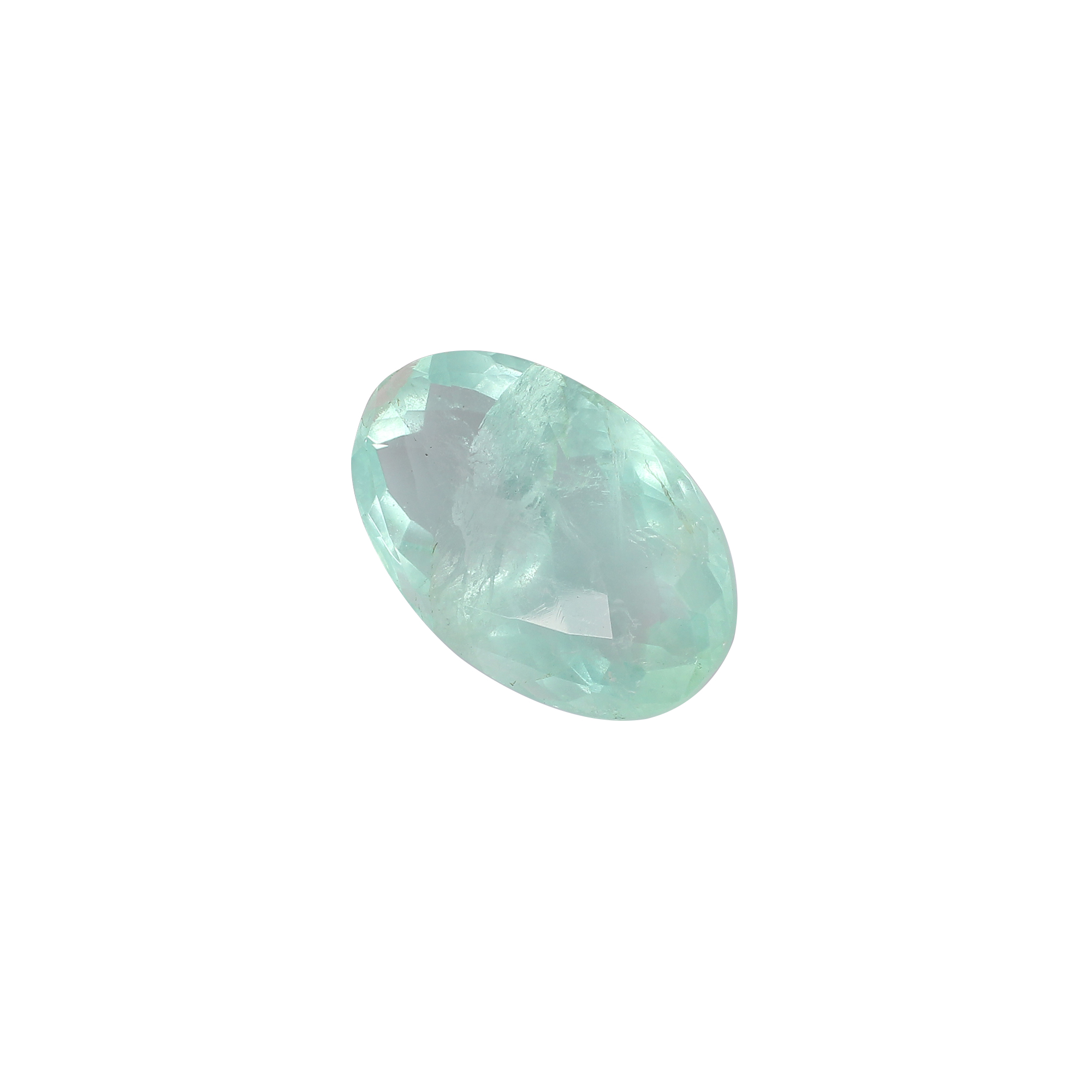 Natural Afghani Fluorite Gemstone Checkerboard Cut 486 Carat 37X22 mm Loose Stone for Jewelry Making
