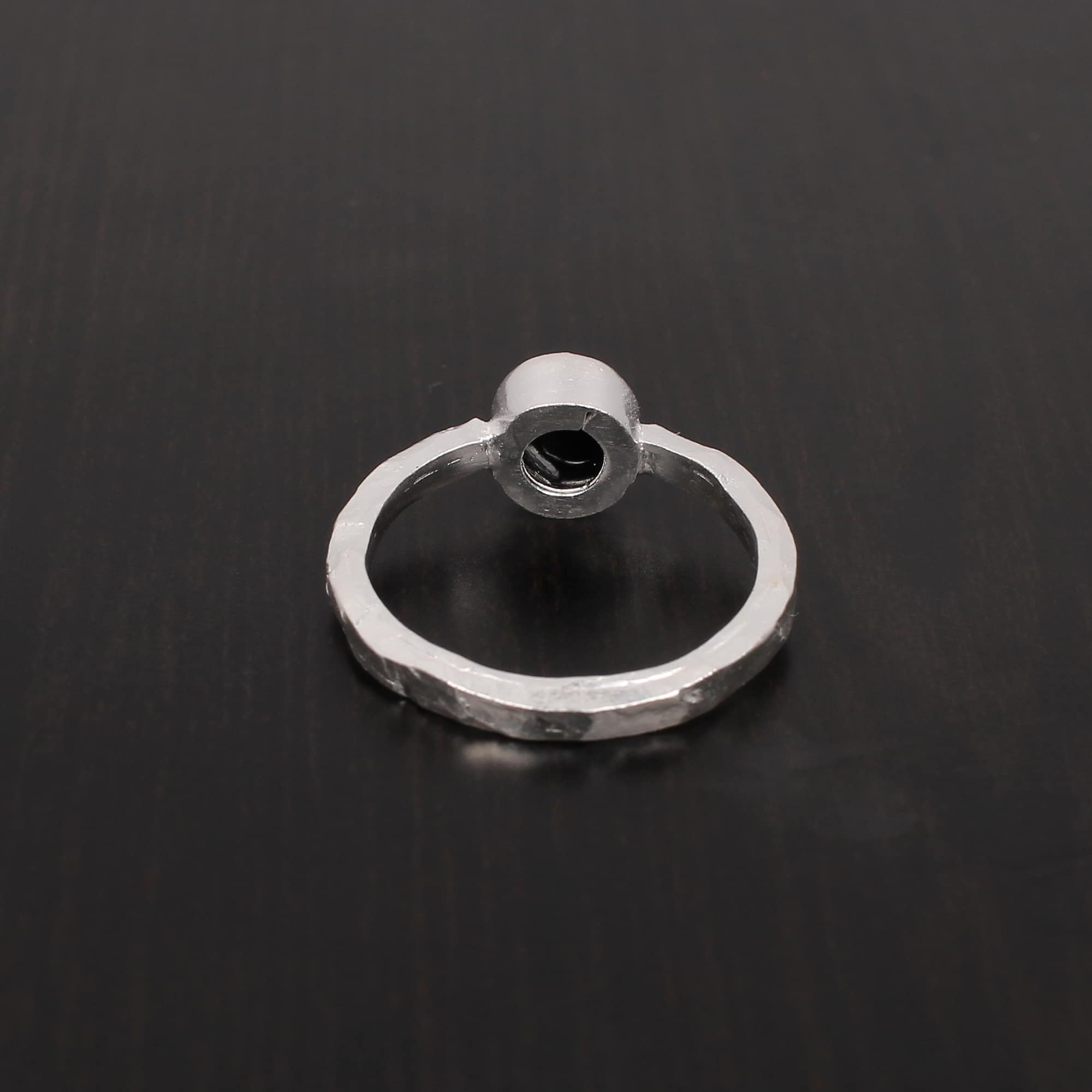 Black Onyx 6mm Round Rose Cut 259Gram 925 Sterling Silver Ring