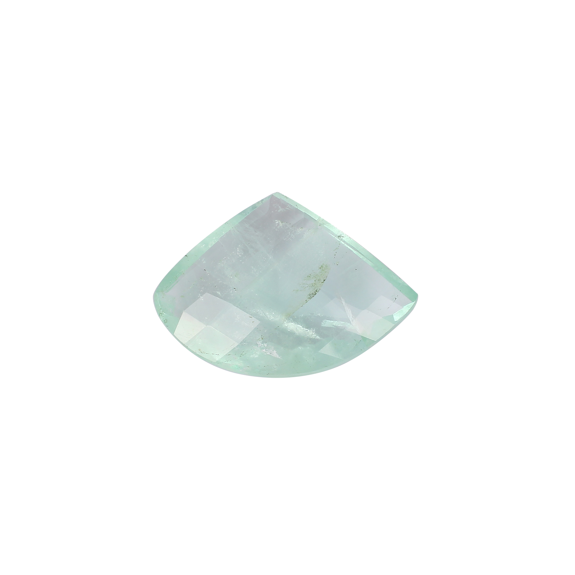 Natural Afghani Fluorite Gemstone Checkerboard Cut 1313 Carat 45x33mm Loose Stone for Jewelry Making