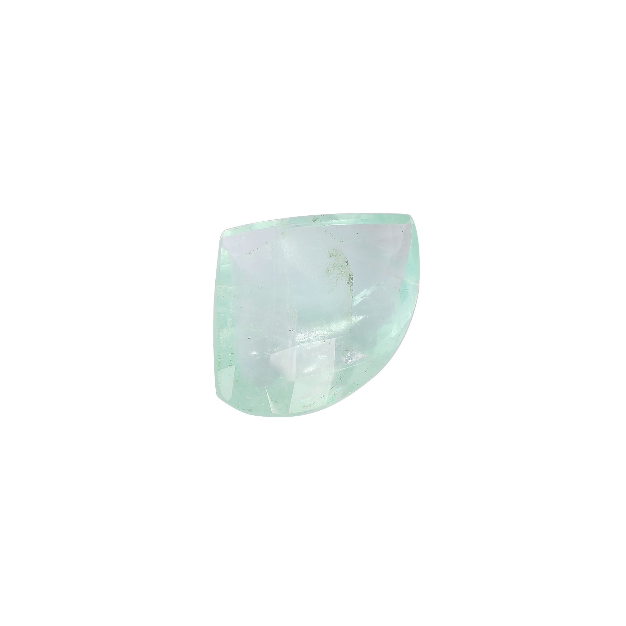 Natural Afghani Fluorite Gemstone Checkerboard Cut 1313 Carat 45x33mm Loose Stone for Jewelry Making