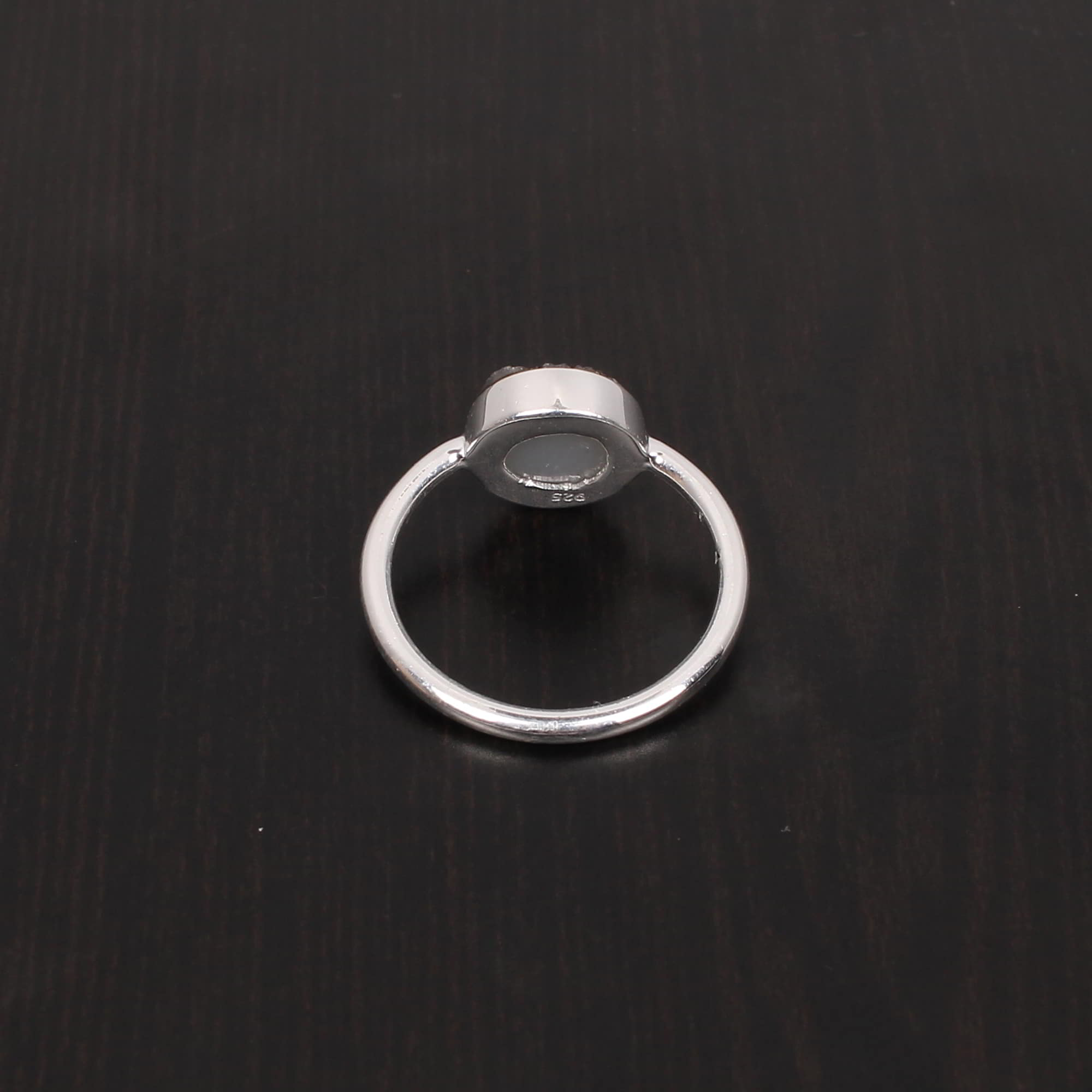 Titanium Druzy 10mm Round Druzy 292Gram 925 Sterling Silver Ring